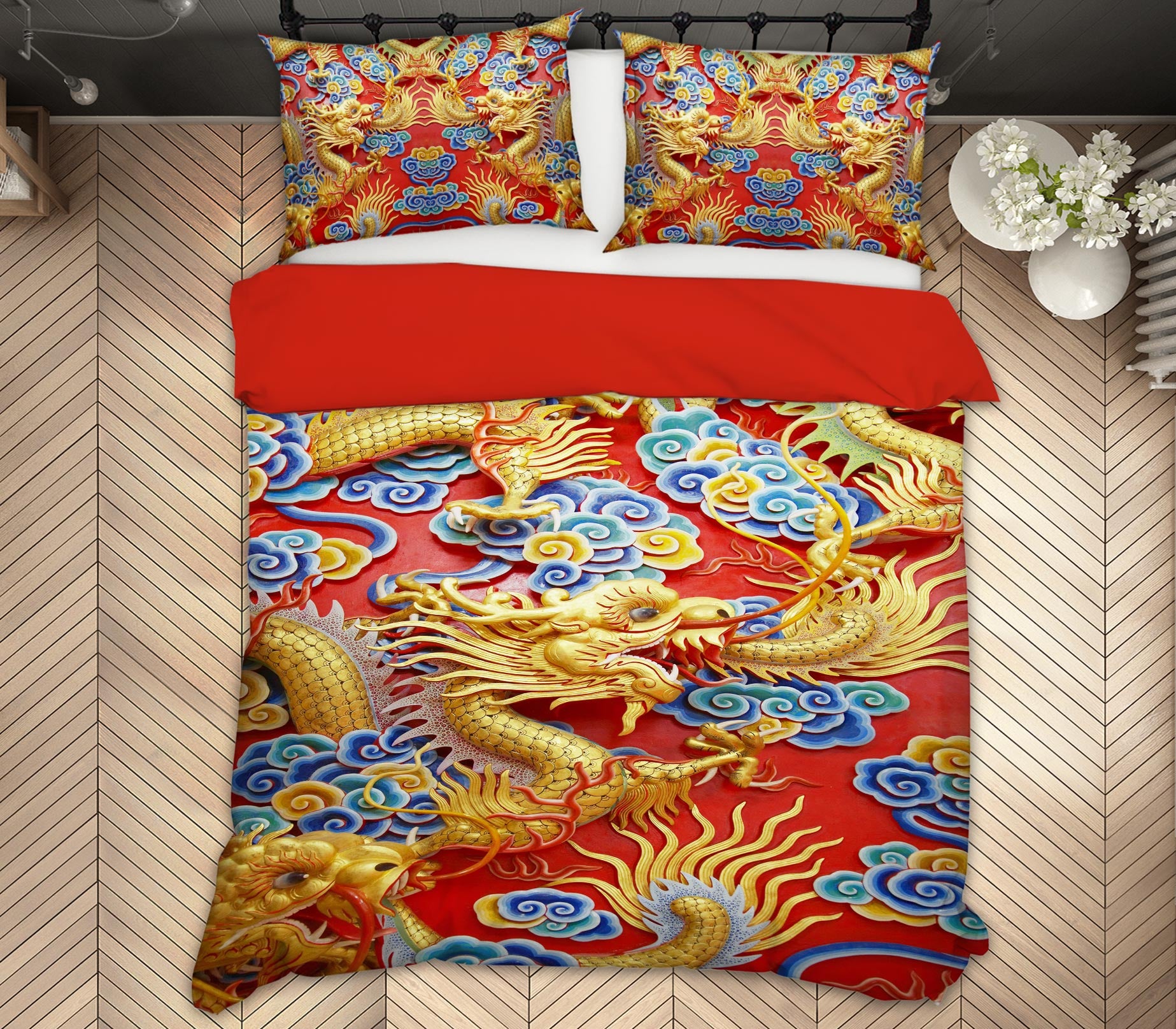 3D Dragon 13045 Bed Pillowcases Quilt