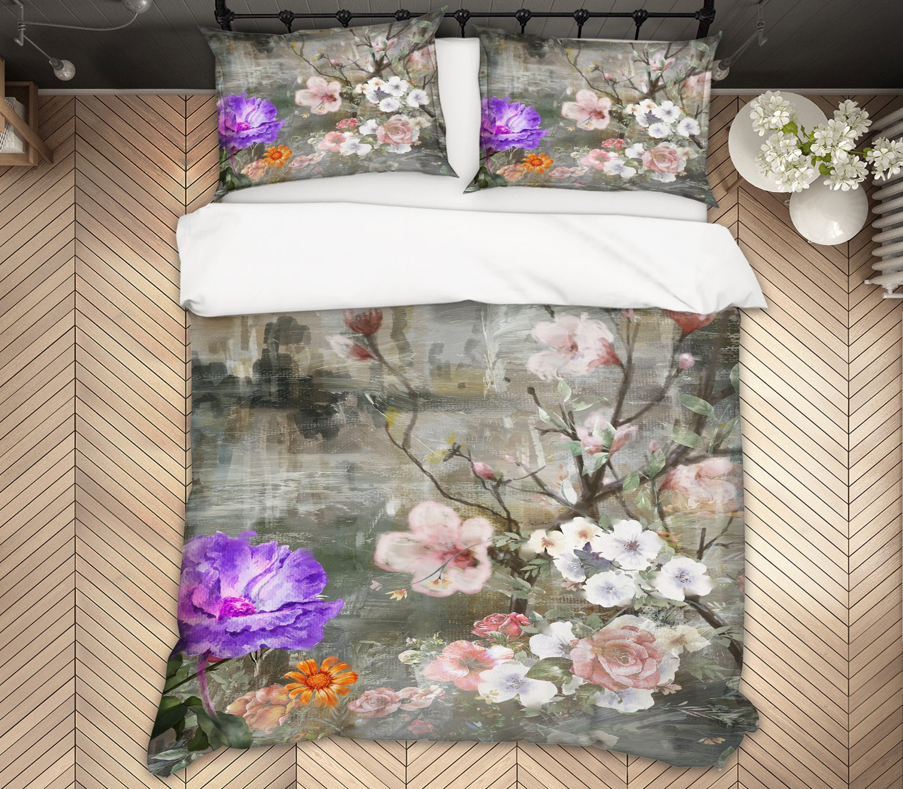 3D Flower Branch 60154 Bed Pillowcases Quilt