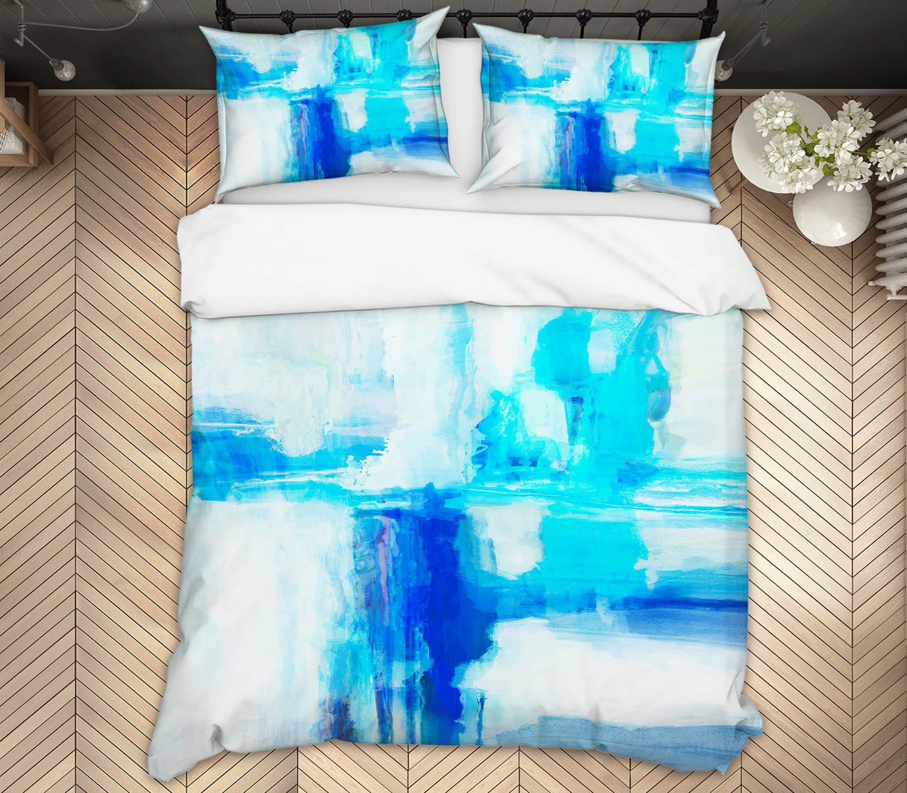 3D Blue Graffiti 2124 Michael Tienhaara Bedding Bed Pillowcases Quilt Quiet Covers AJ Creativity Home 