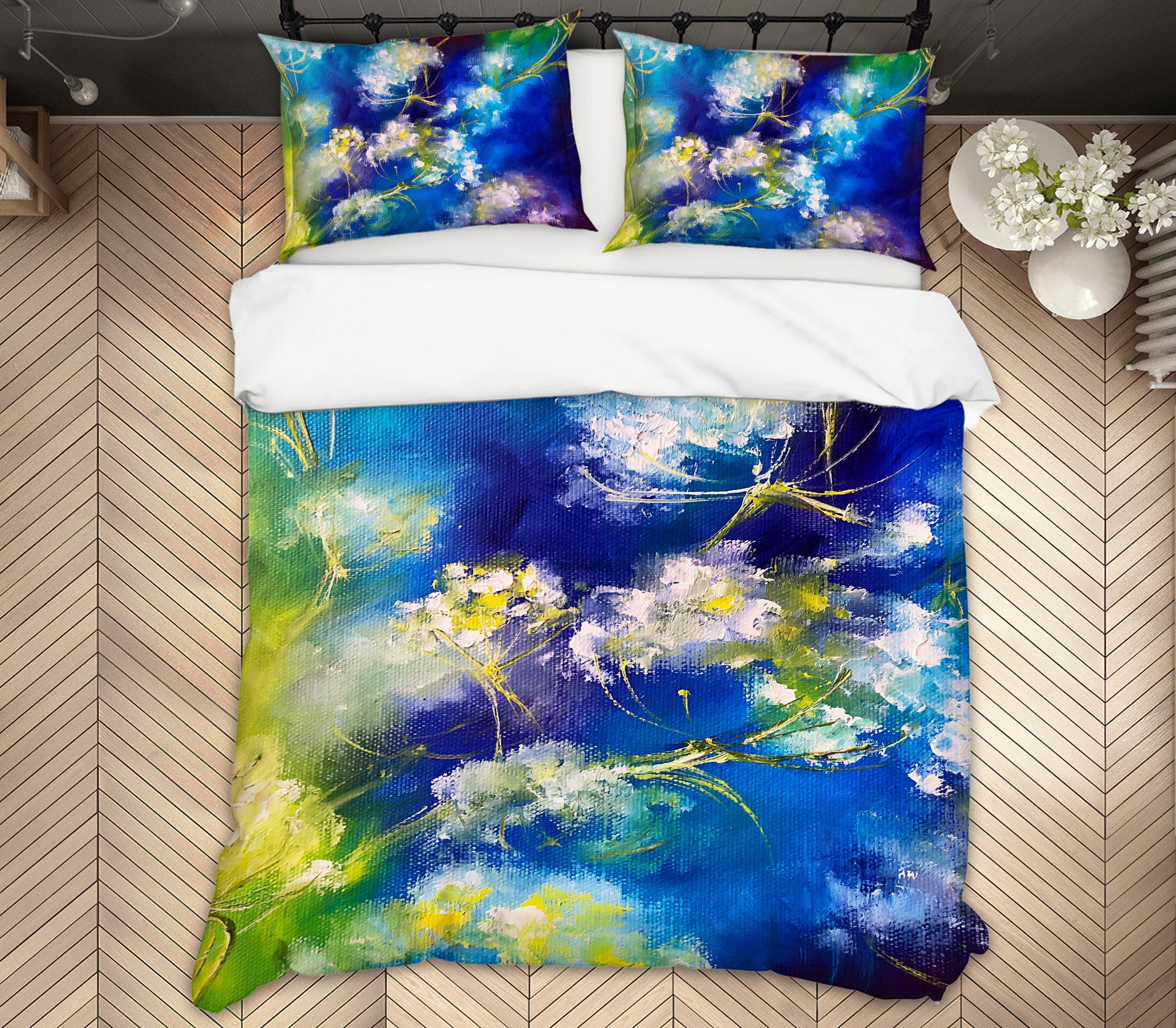 3D Watercolor Flowers 619 Skromova Marina Bedding Bed Pillowcases Quilt