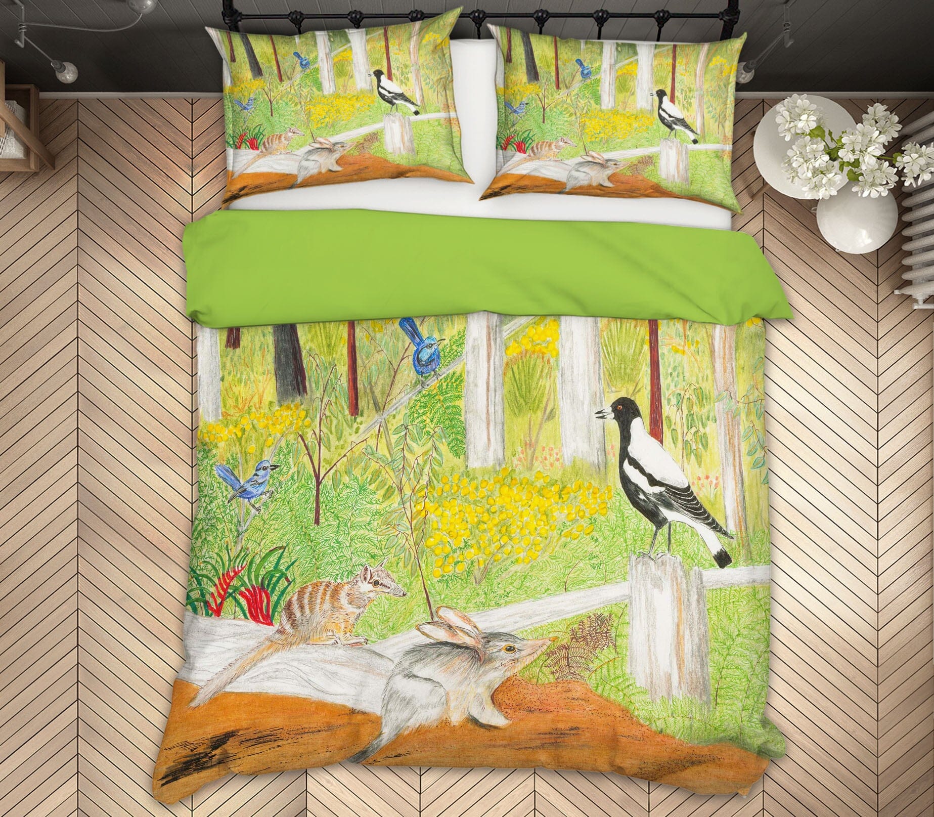 3D Forest Pigeon 029 Michael Sewell Bedding Bed Pillowcases Quilt Quiet Covers AJ Creativity Home 