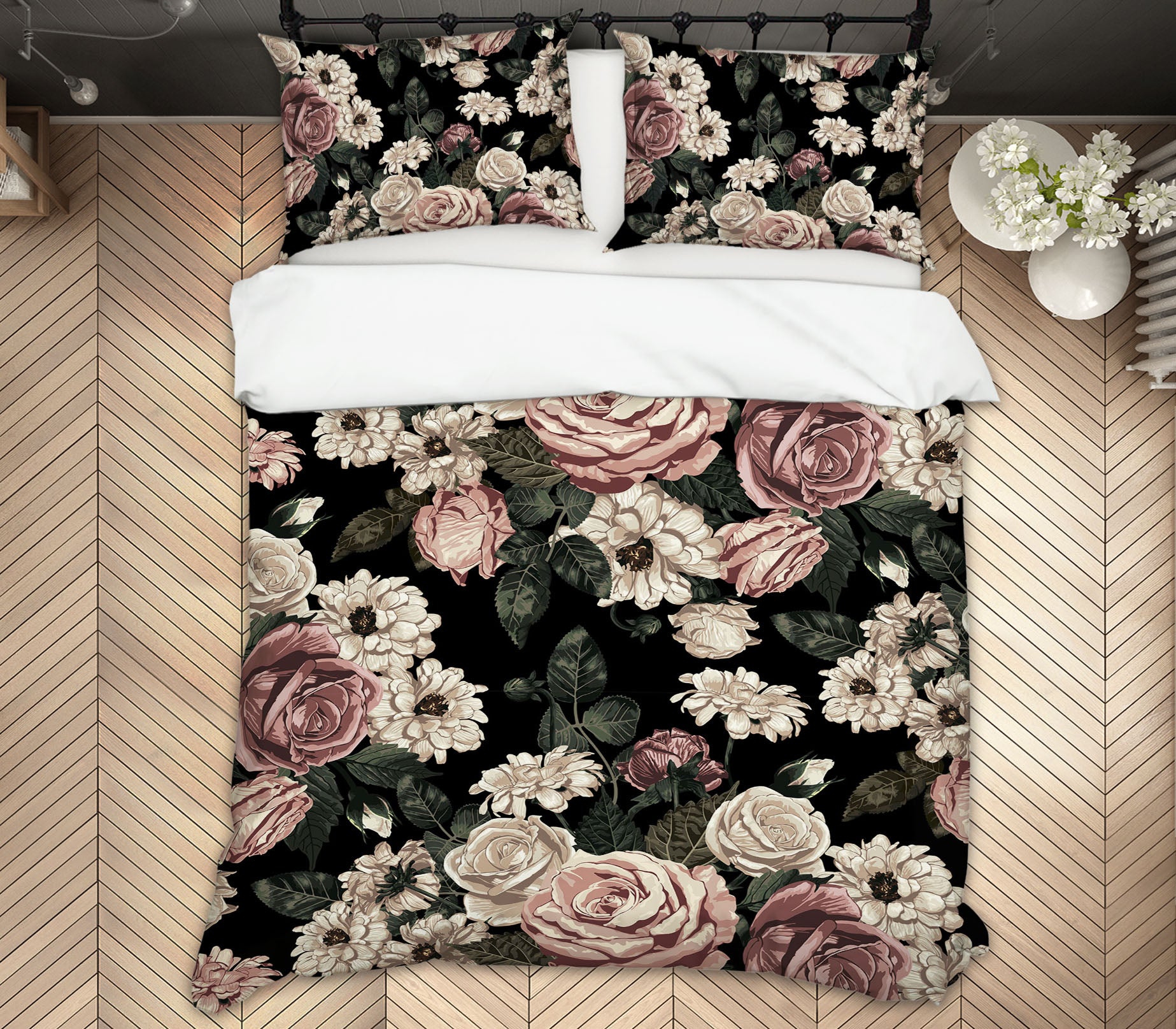 3D Flowers 61117 Bed Pillowcases Quilt