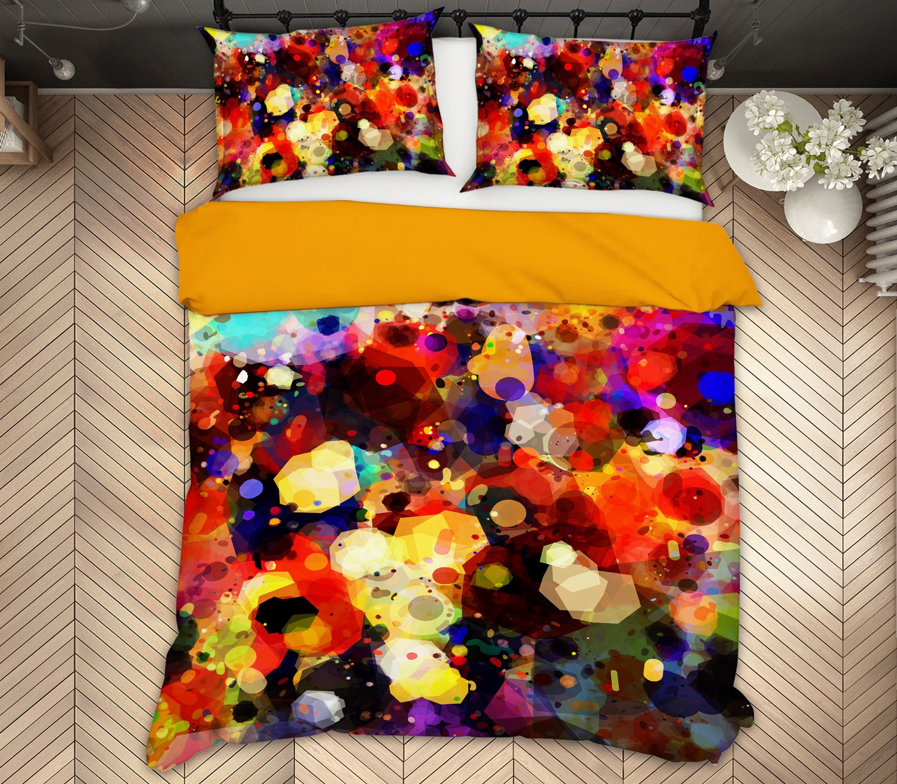 3D Color Circle 14036 Bed Pillowcases Quilt