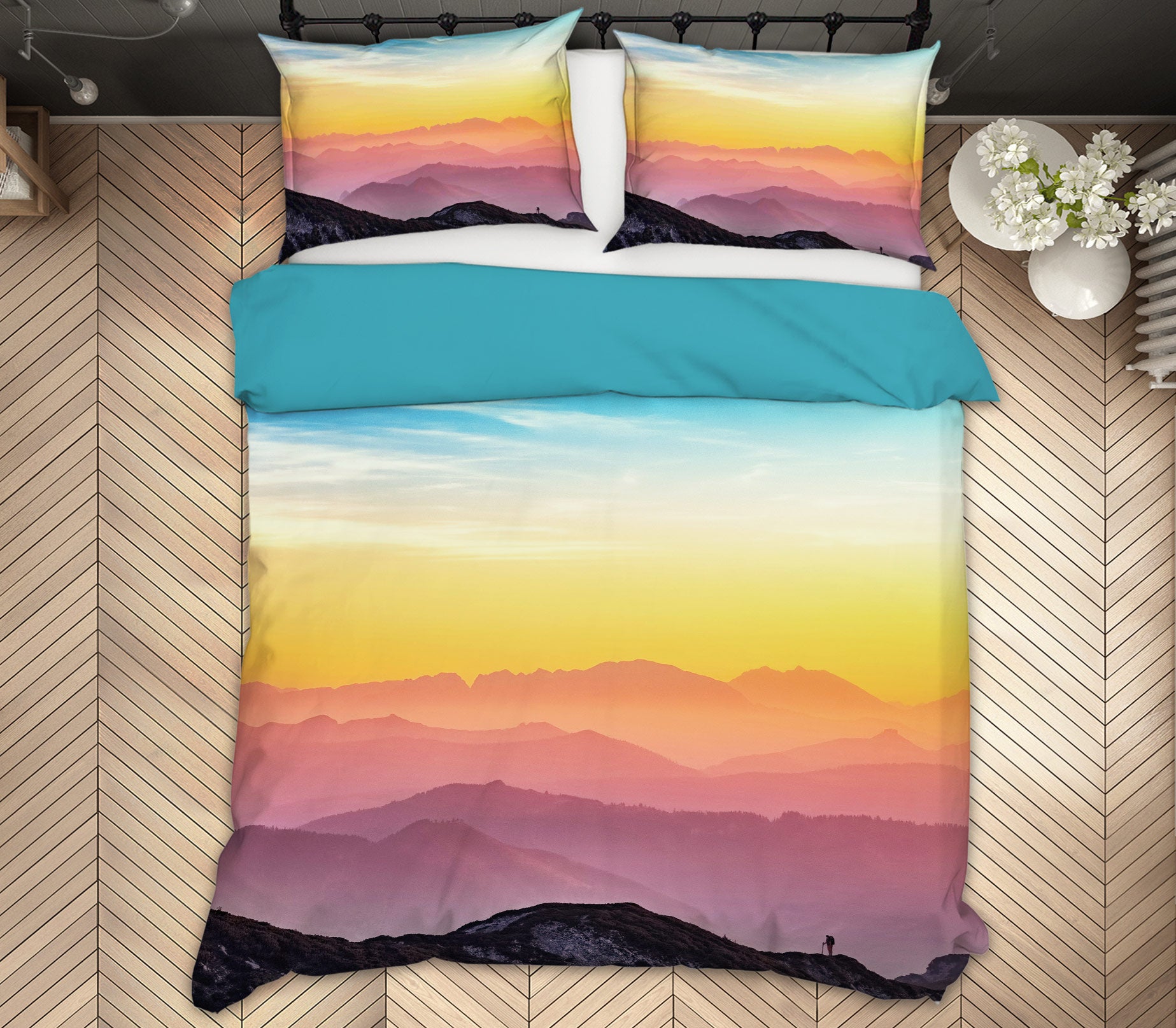 3D Mountains 14101 Bed Pillowcases Quilt