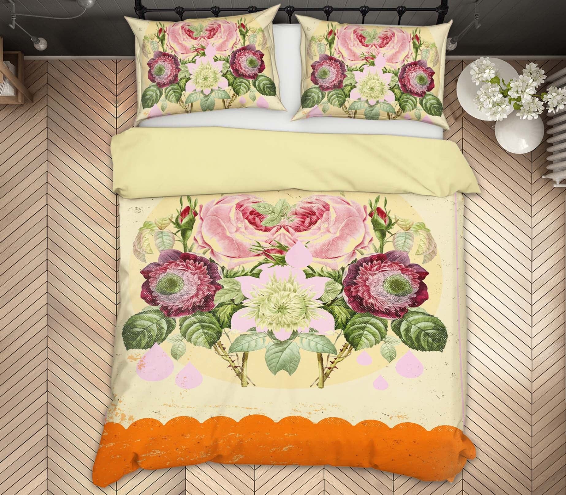3D Flower Cluster 2111 Showdeer Bedding Bed Pillowcases Quilt Quiet Covers AJ Creativity Home 