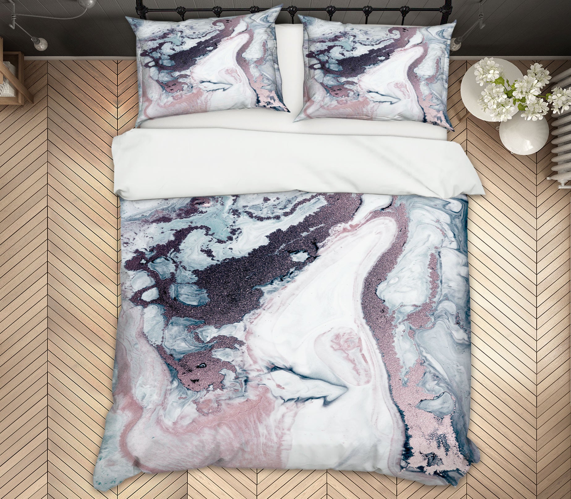 3D Marble 59223 Bed Pillowcases Quilt