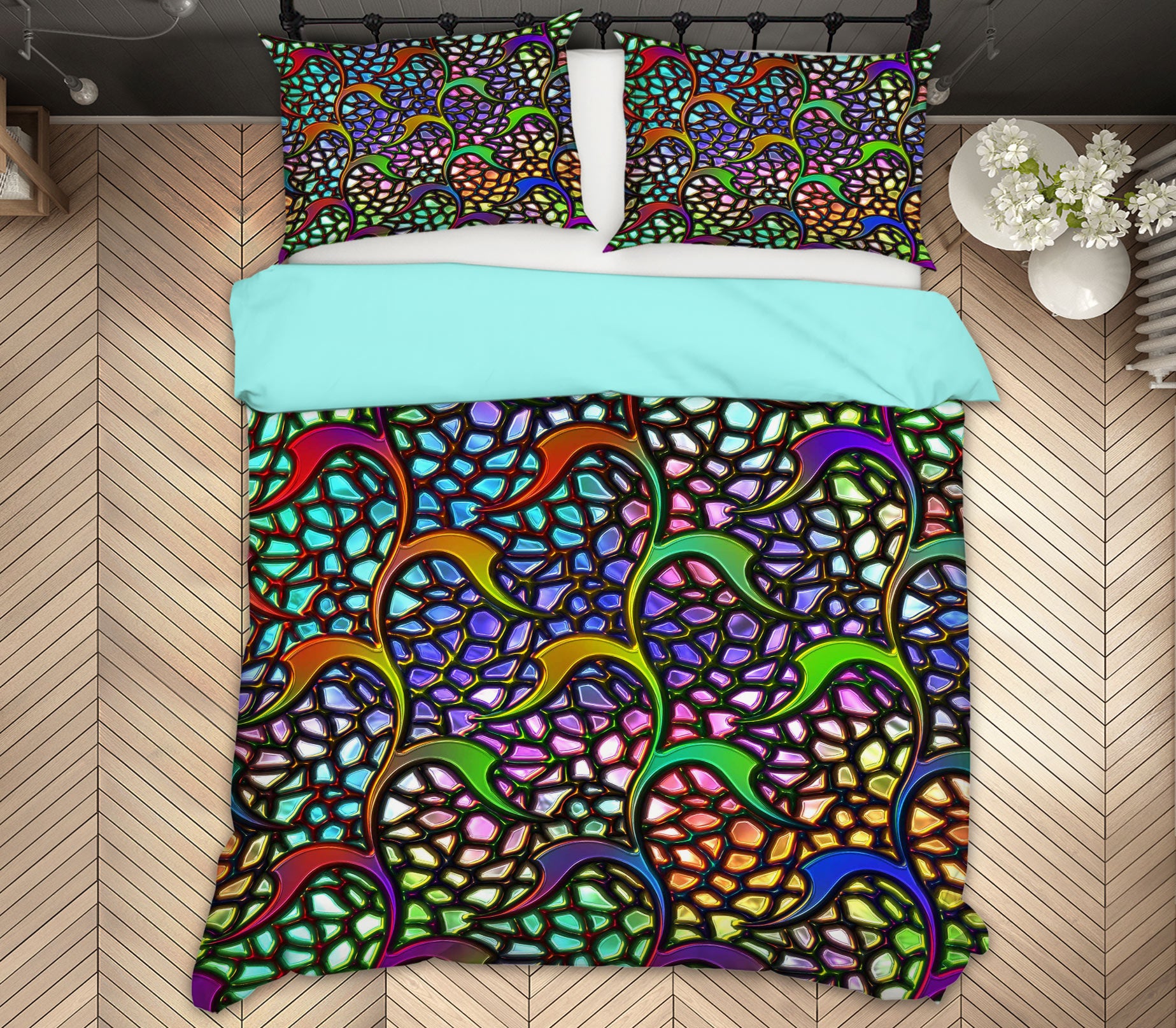 3D Pattern Lines 14085 Bed Pillowcases Quilt