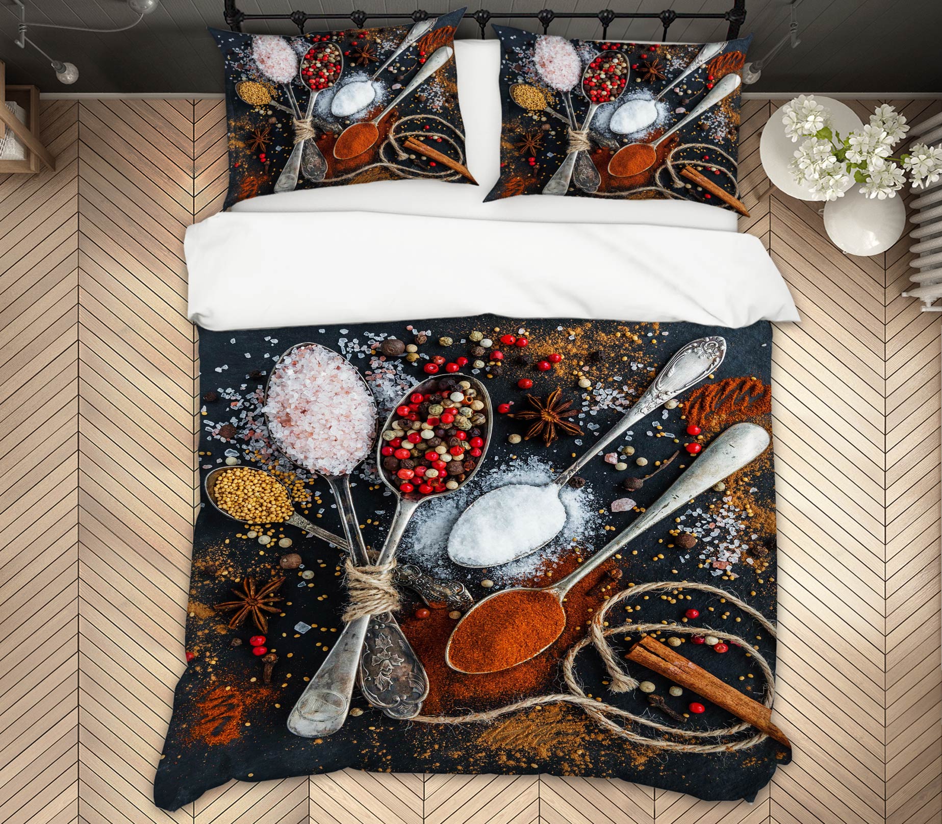 3D Seasoning Spoon 12217 Bed Pillowcases Quilt