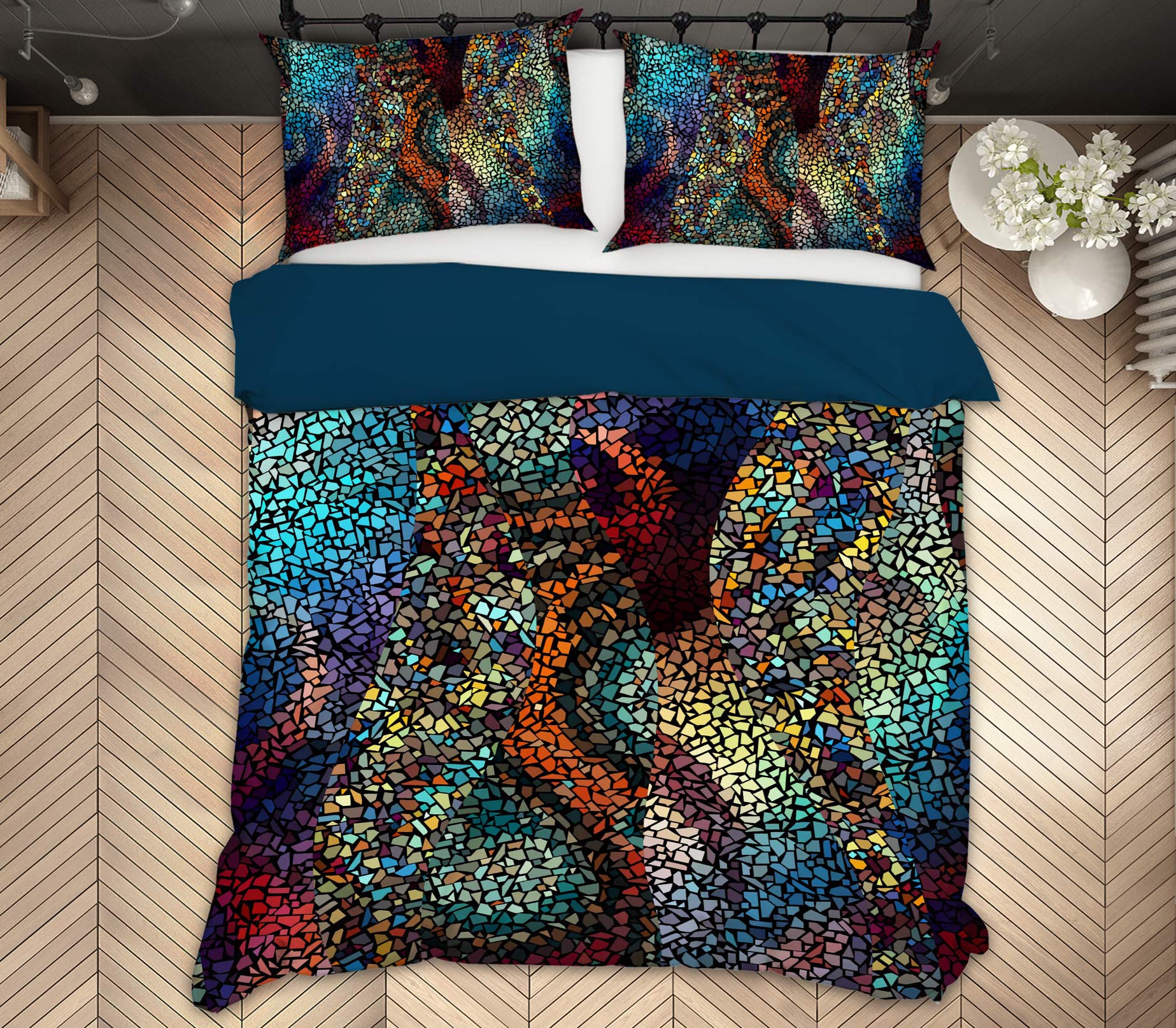 3D Color Patch 13218 Bed Pillowcases Quilt