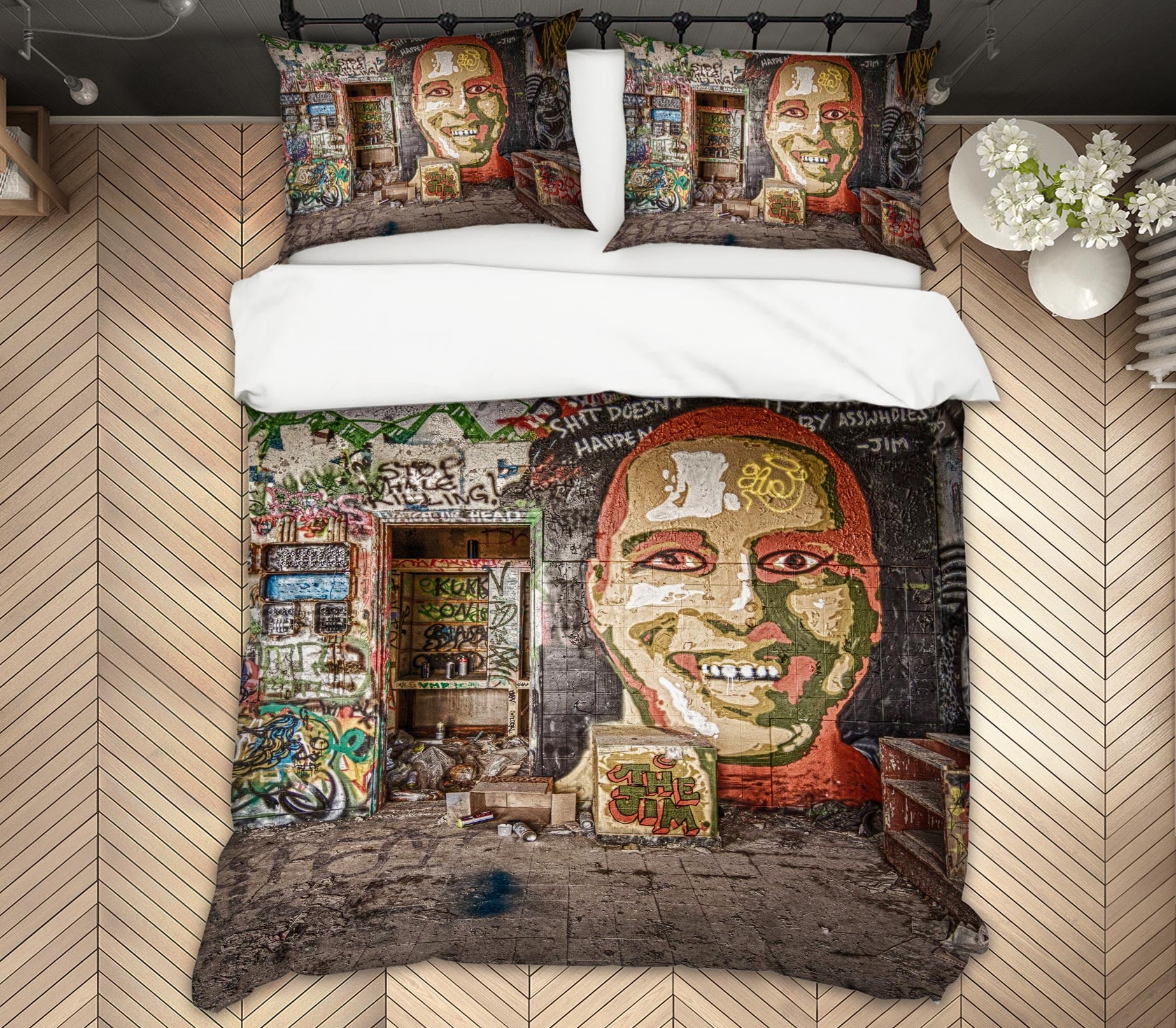 3D House Portrait 13047 Bed Pillowcases Quilt