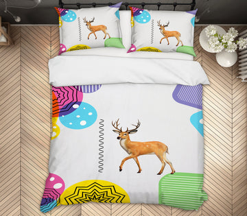 3D Color Deer 12105 Bed Pillowcases Quilt