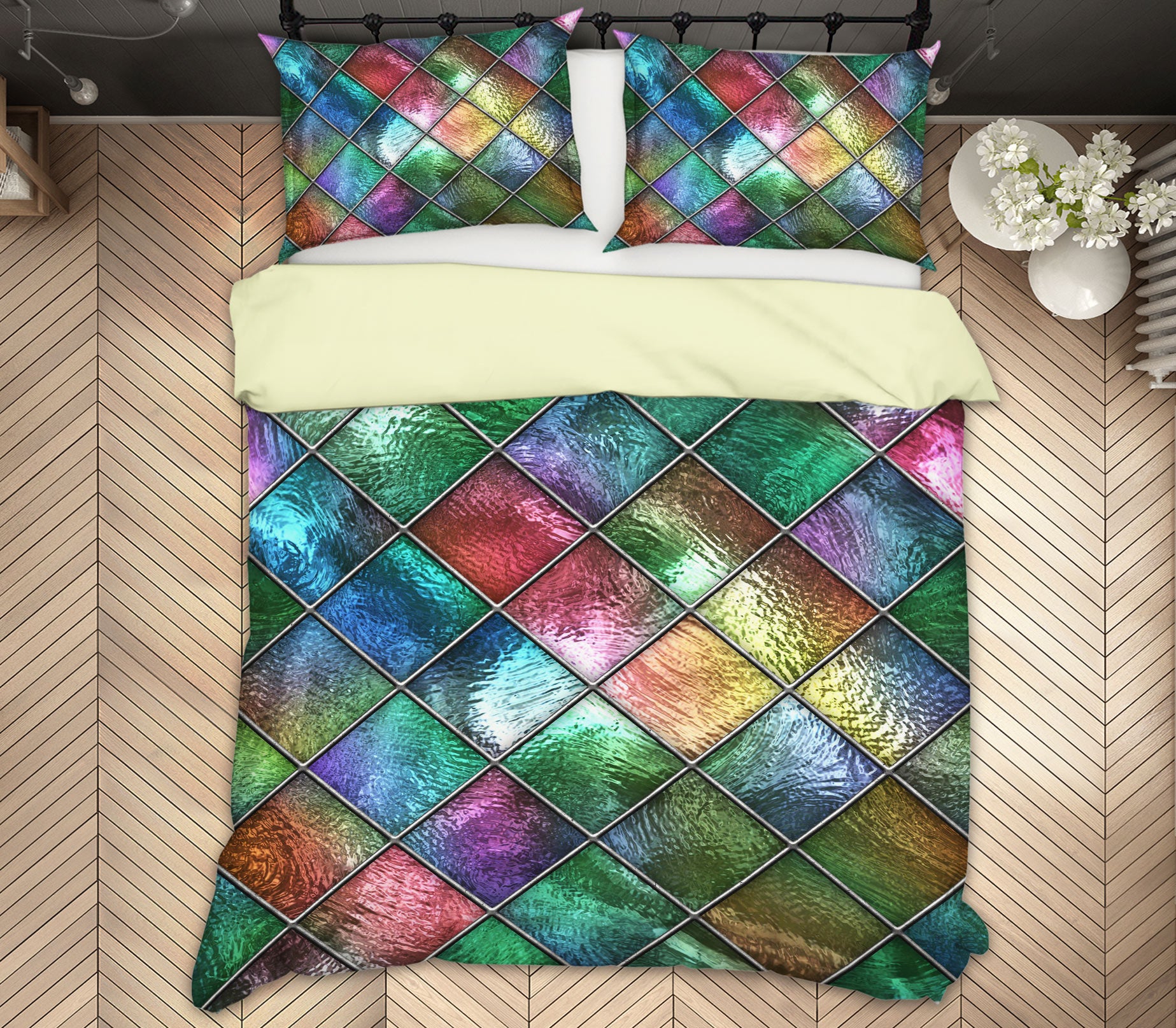 3D Diamond 14054 Bed Pillowcases Quilt