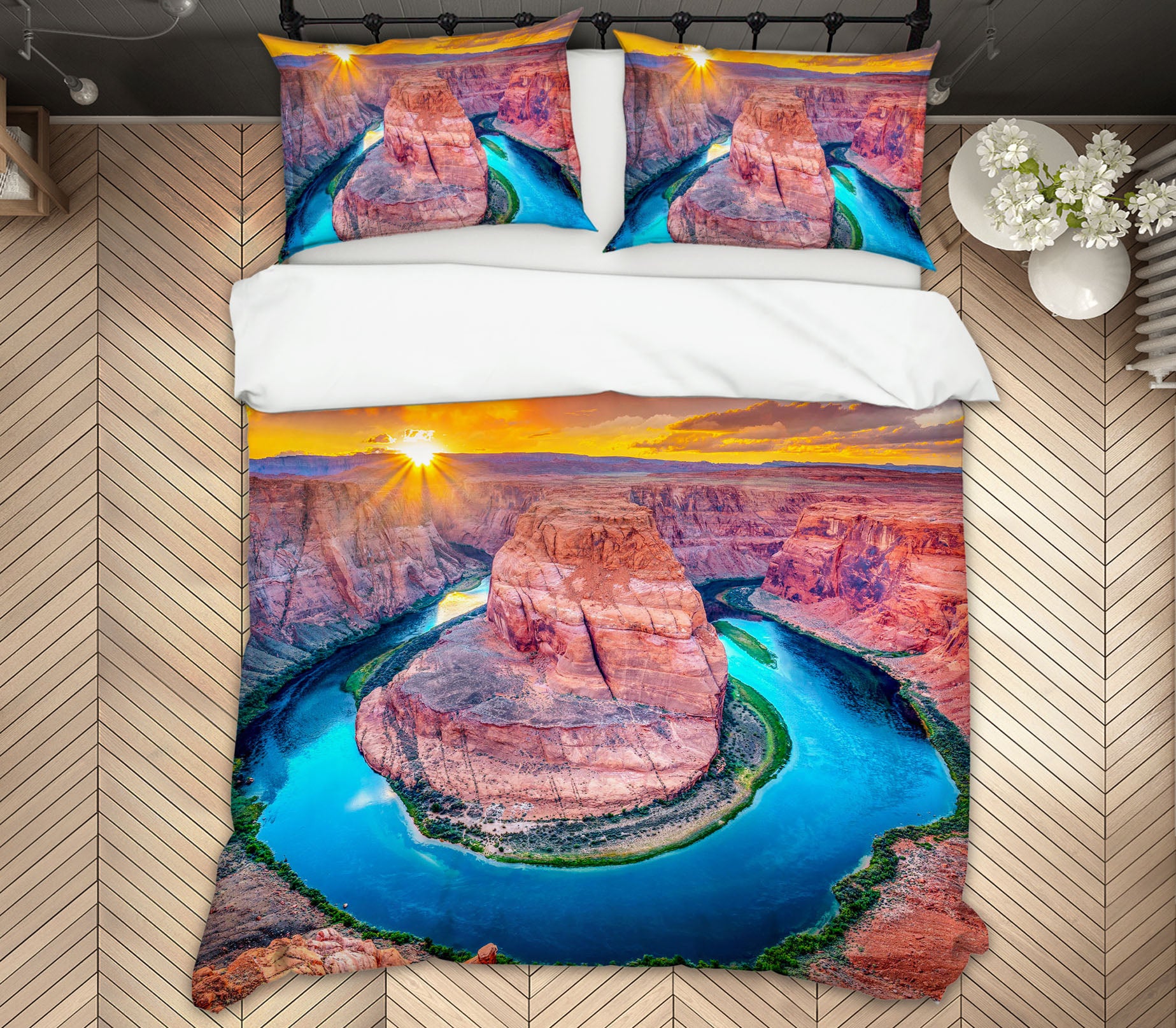 3D Magic Horseshoe Bend 044 Marco Carmassi Bedding Bed Pillowcases Quilt