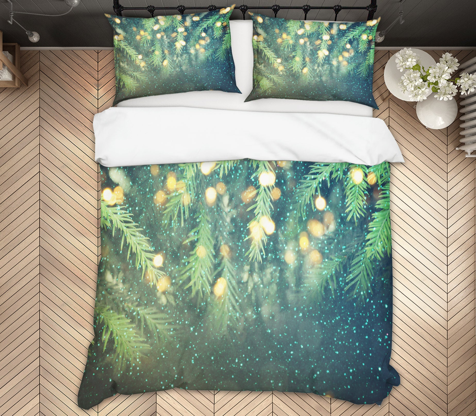 3D Branches 51101 Christmas Quilt Duvet Cover Xmas Bed Pillowcases