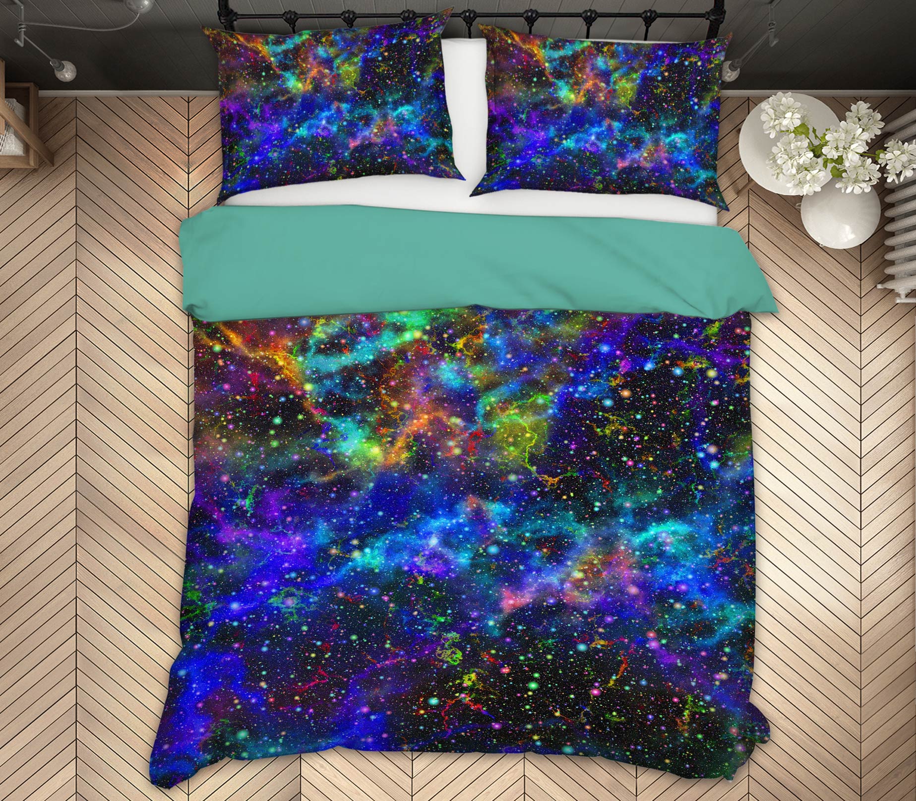 3D Colorful Starry Sky 15128 Bed Pillowcases Quilt