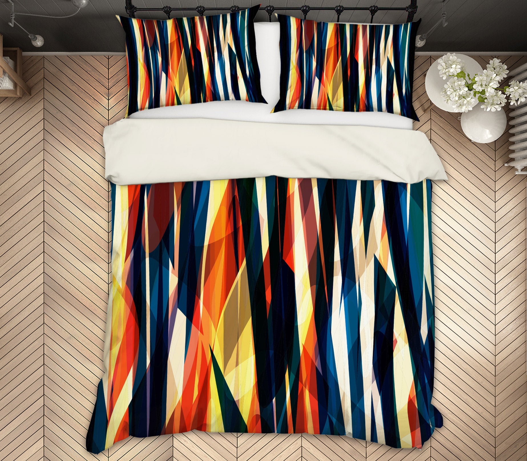 3D Stripe 14039 Bed Pillowcases Quilt