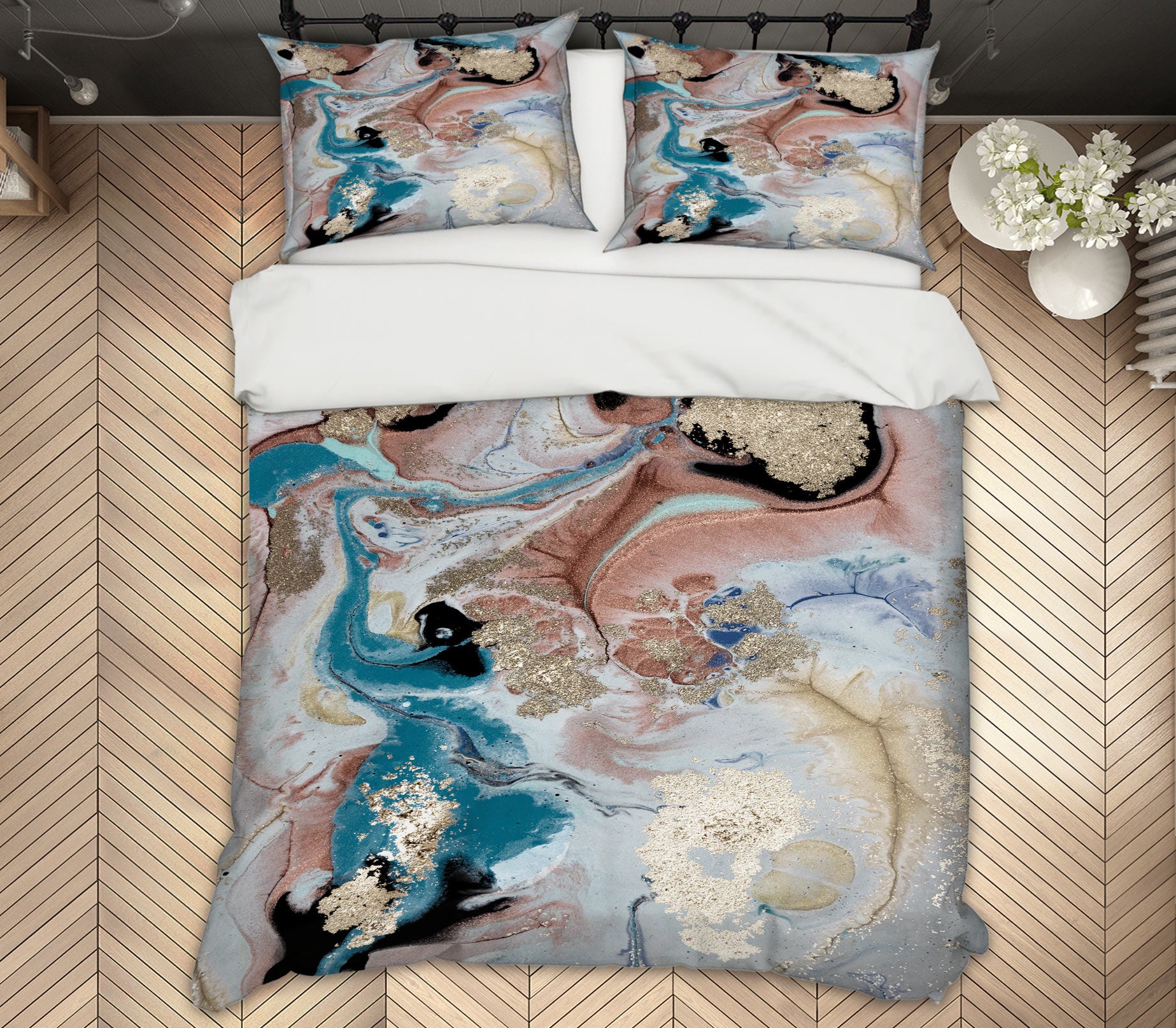 3D Grain Pattern 59222 Bed Pillowcases Quilt