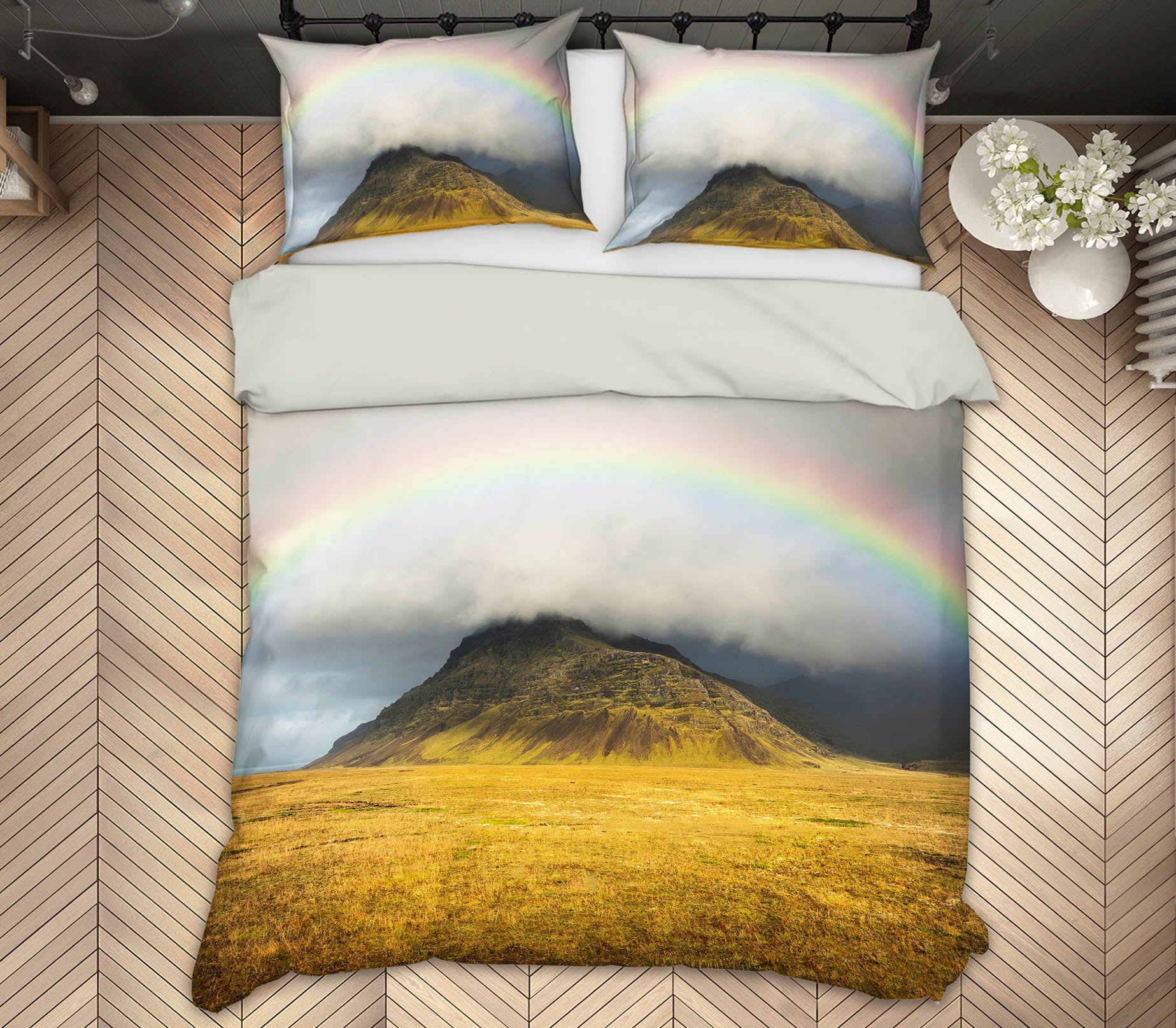 3D Rainbow Mountain 064 Marco Carmassi Bedding Bed Pillowcases Quilt