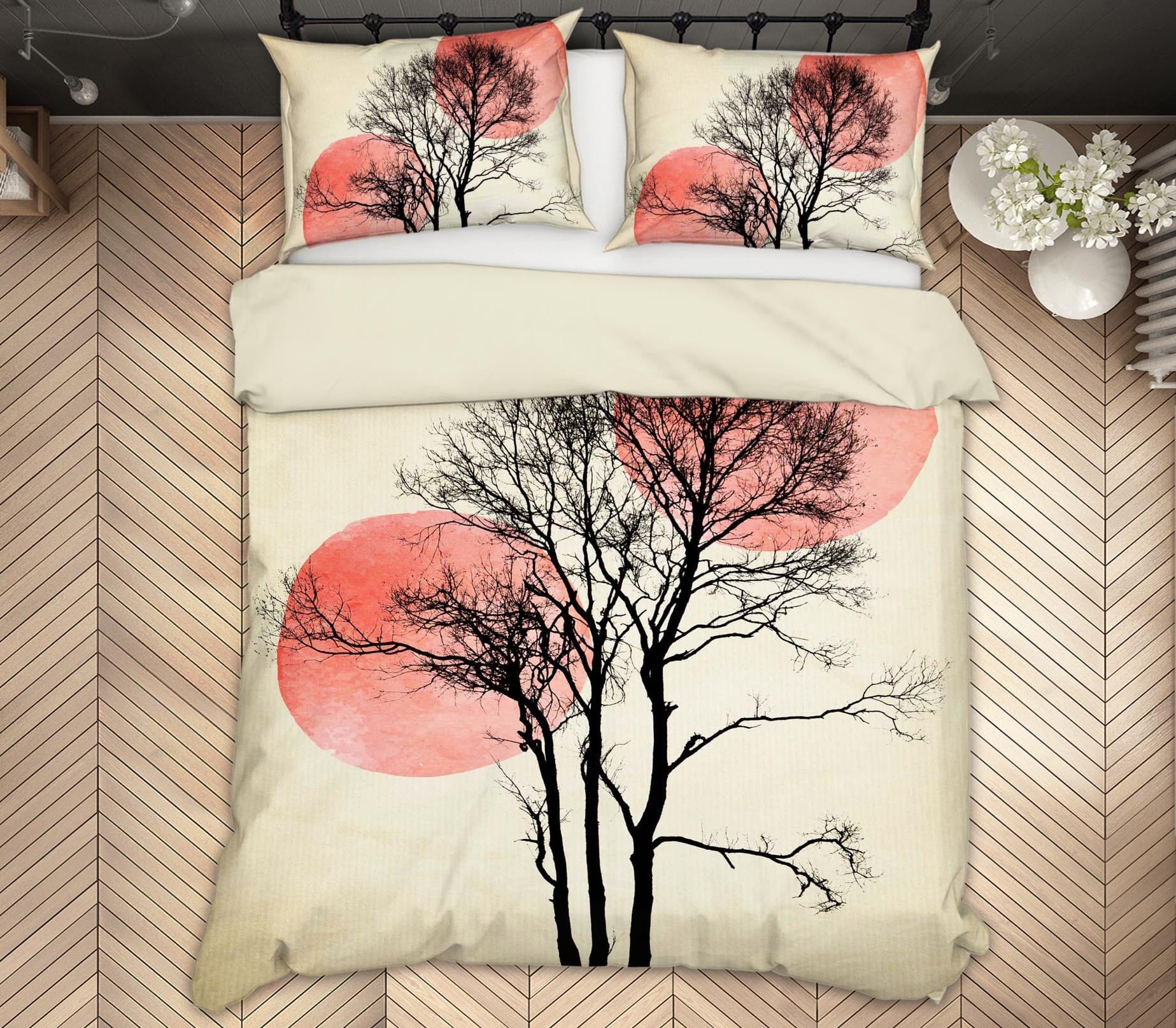 3D Moon Hiding 2011 Boris Draschoff Bedding Bed Pillowcases Quilt Quiet Covers AJ Creativity Home 