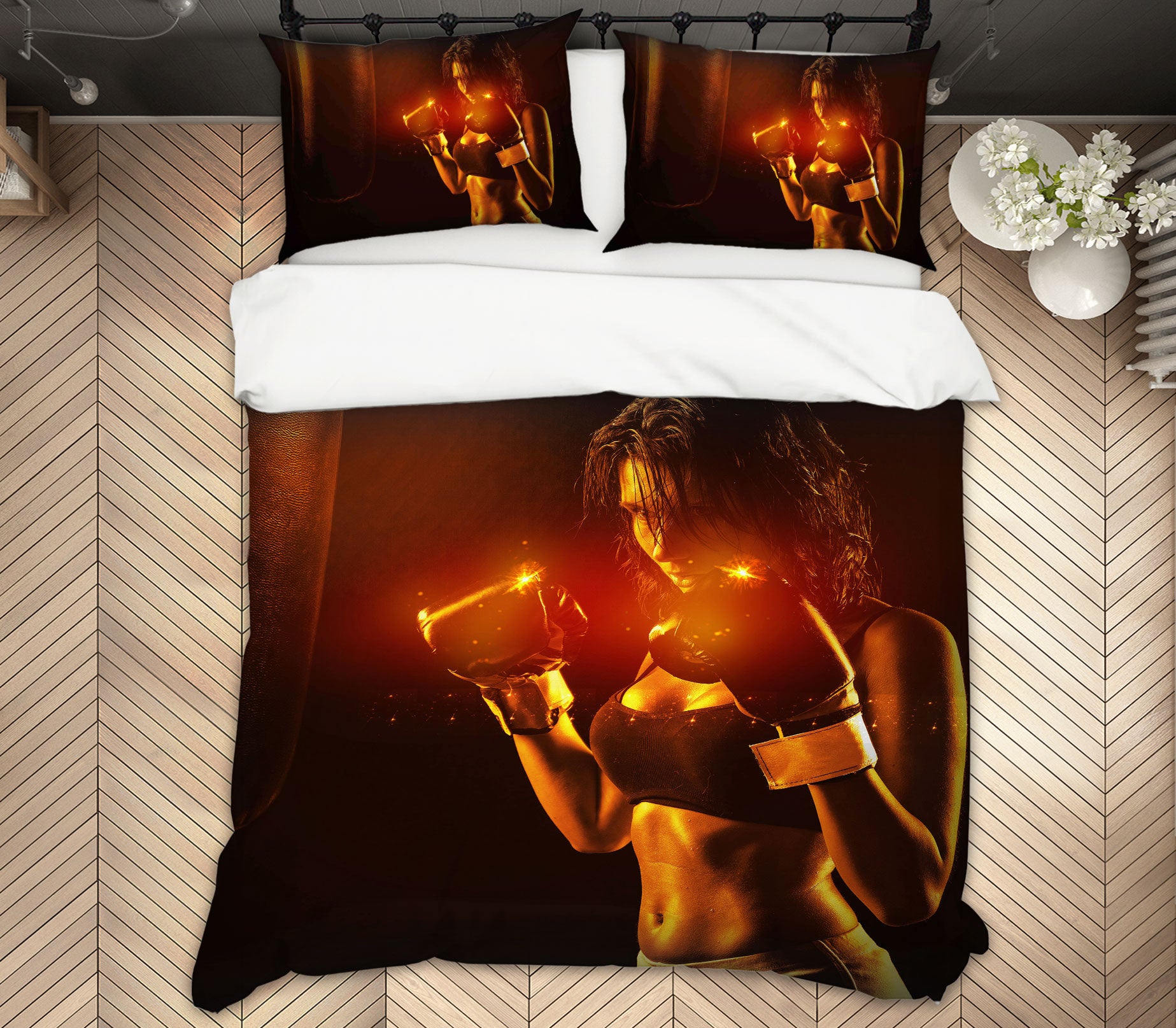 3D Boxing 14120 Bed Pillowcases Quilt