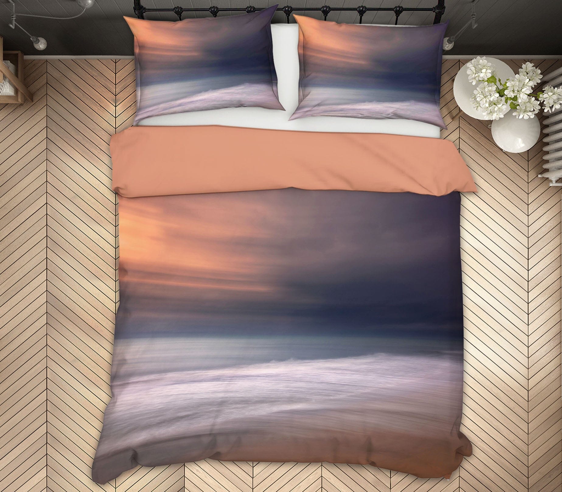 3D Sunset Sea 2143 Marco Carmassi Bedding Bed Pillowcases Quilt Quiet Covers AJ Creativity Home 