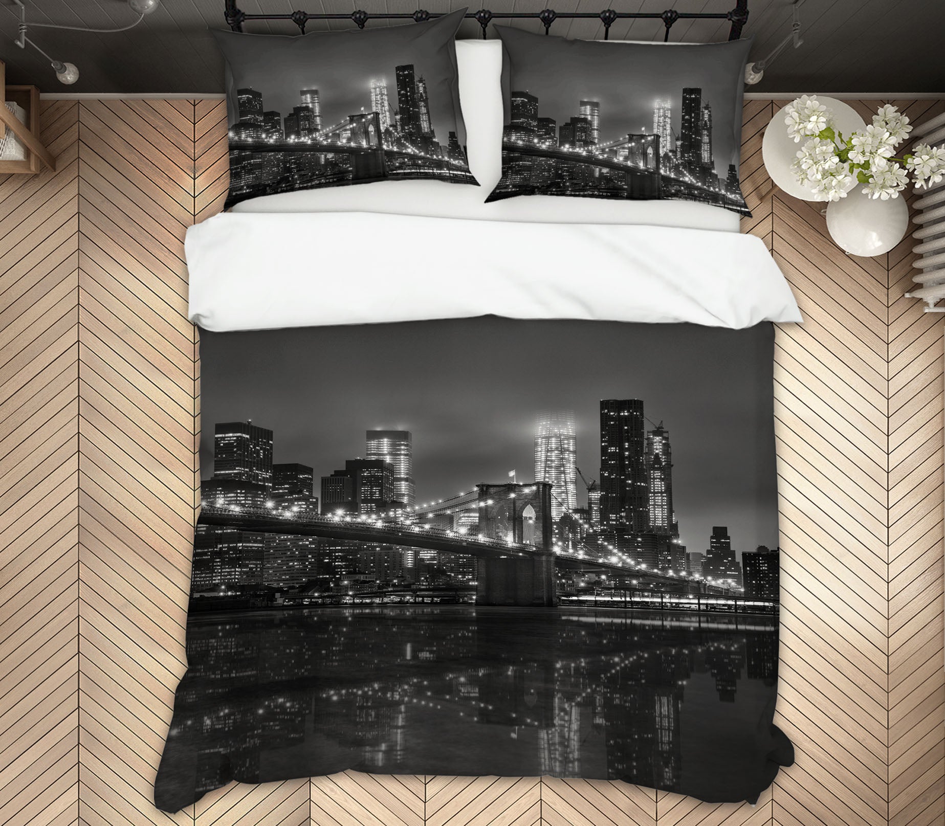 3D Black Bridge 056 Marco Carmassi Bedding Bed Pillowcases Quilt