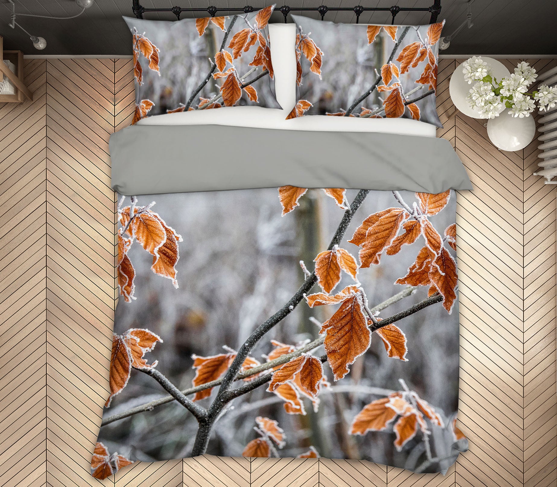 3D Branches Leaves 63182 Bed Pillowcases Quilt