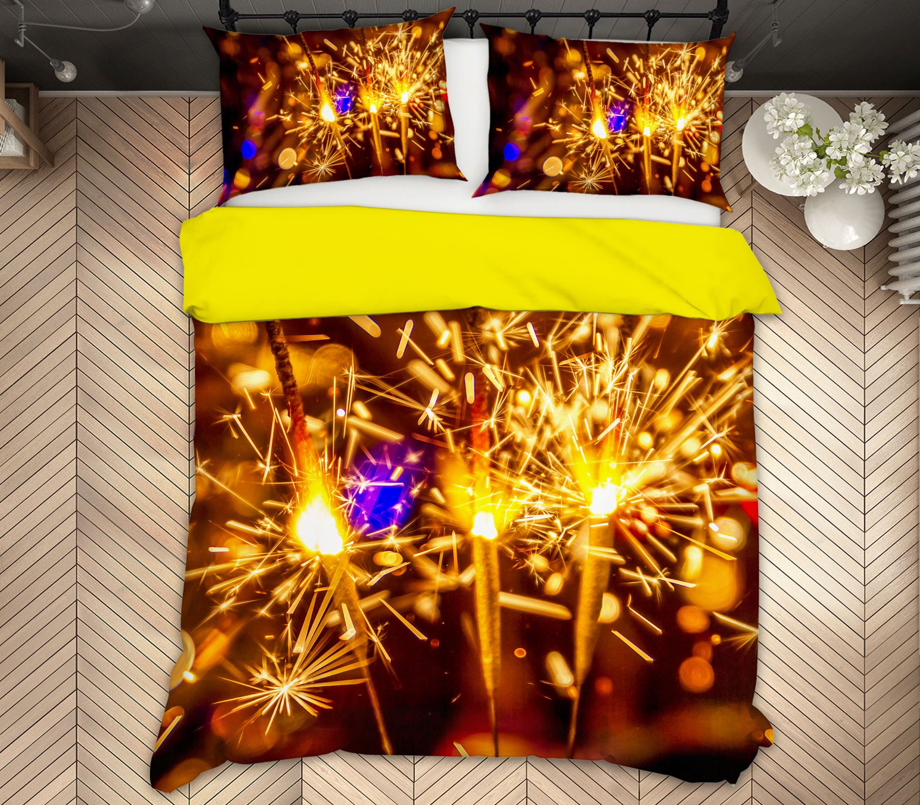 3D Fireworks 14028 Bed Pillowcases Quilt