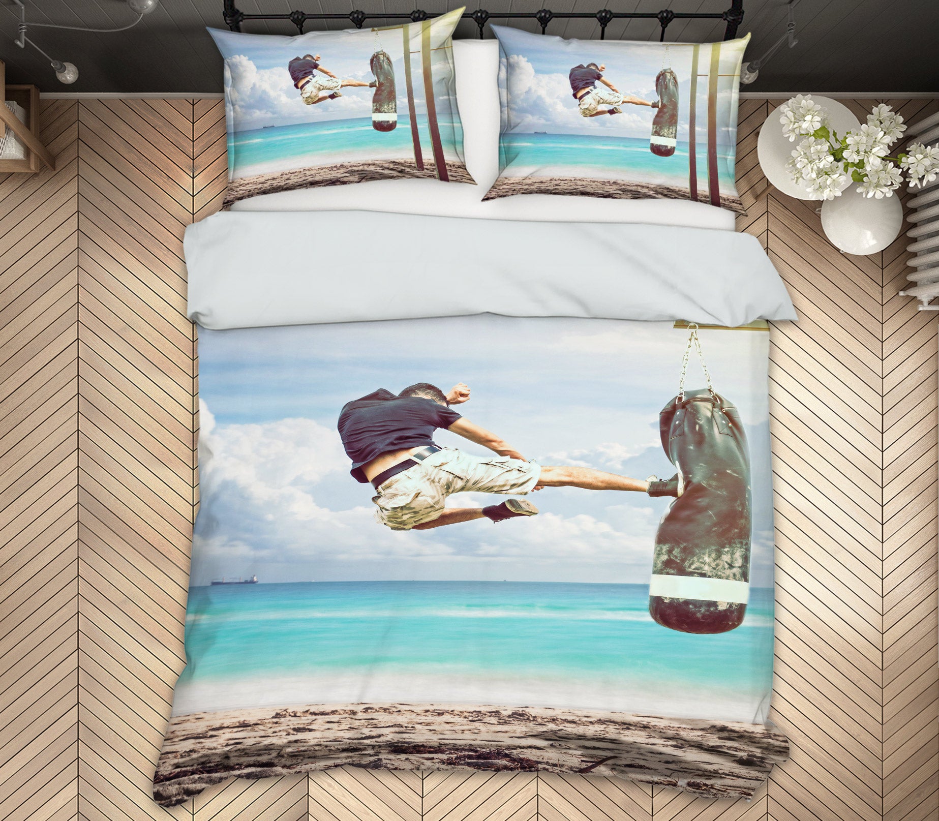3D Kick Sandbag 14114 Bed Pillowcases Quilt