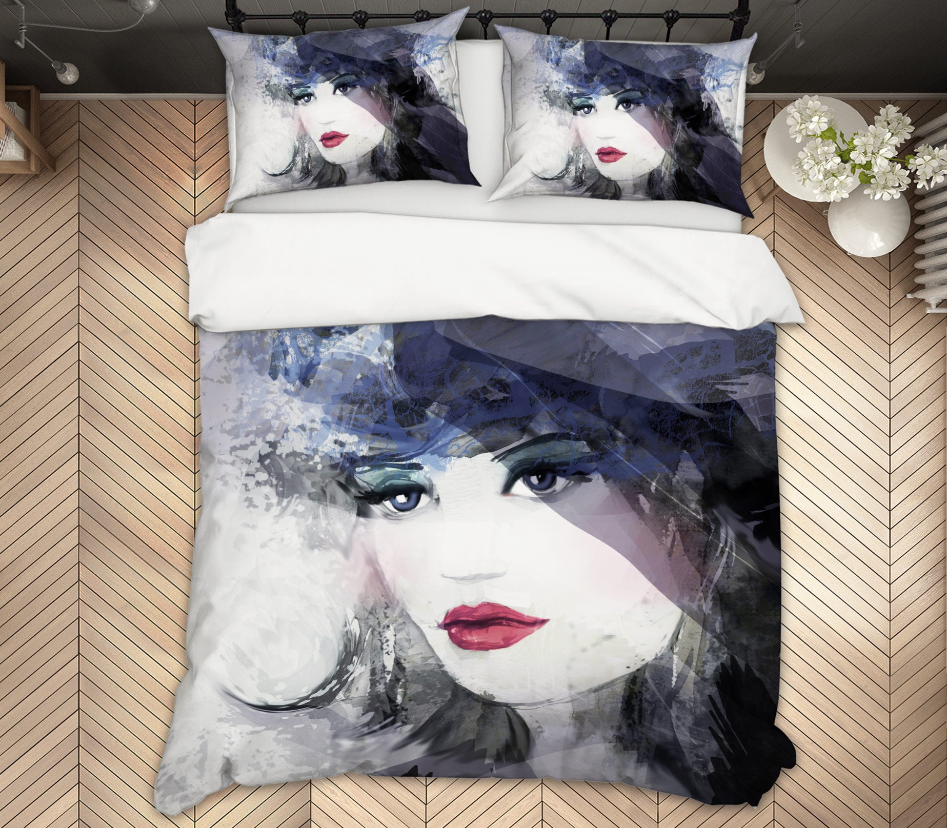 3D Red Lips Model 003 Bed Pillowcases Quilt