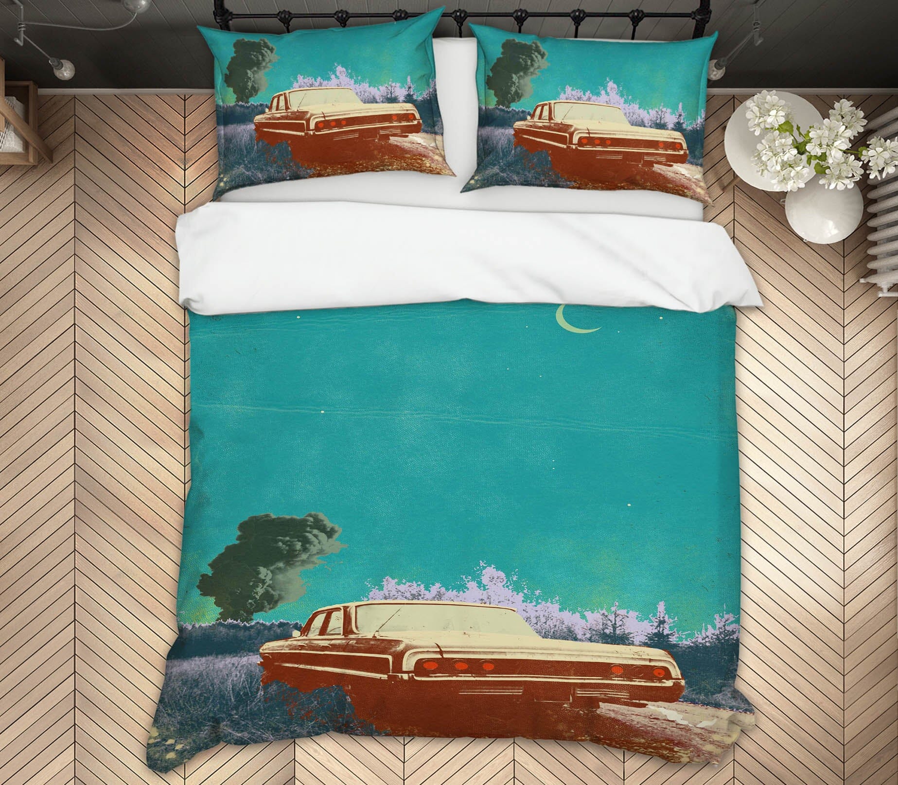 3D Night Truck 2102 Showdeer Bedding Bed Pillowcases Quilt Quiet Covers AJ Creativity Home 