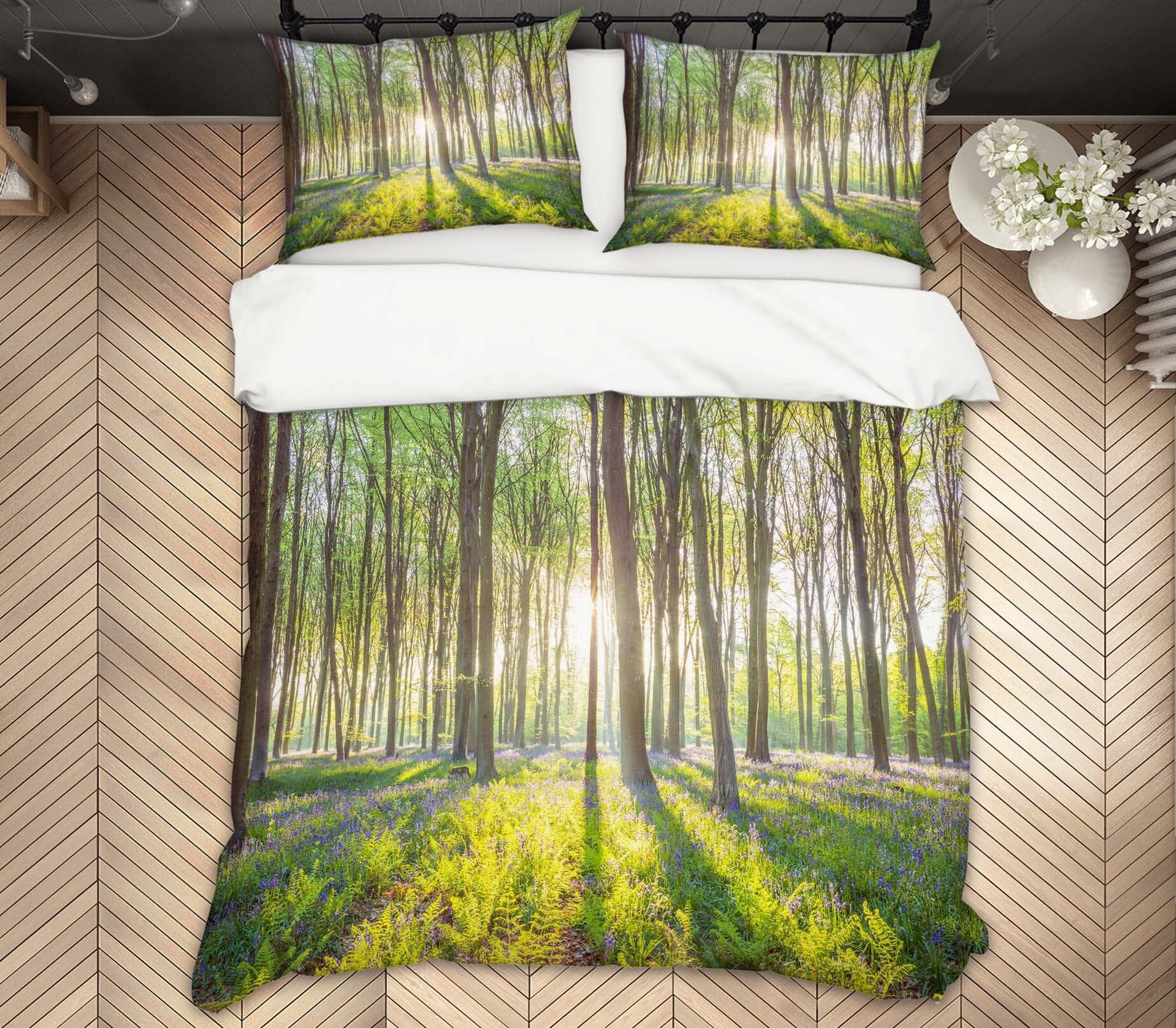 3D Sunshine Forest 2022 Assaf Frank Bedding Bed Pillowcases Quilt Quiet Covers AJ Creativity Home 