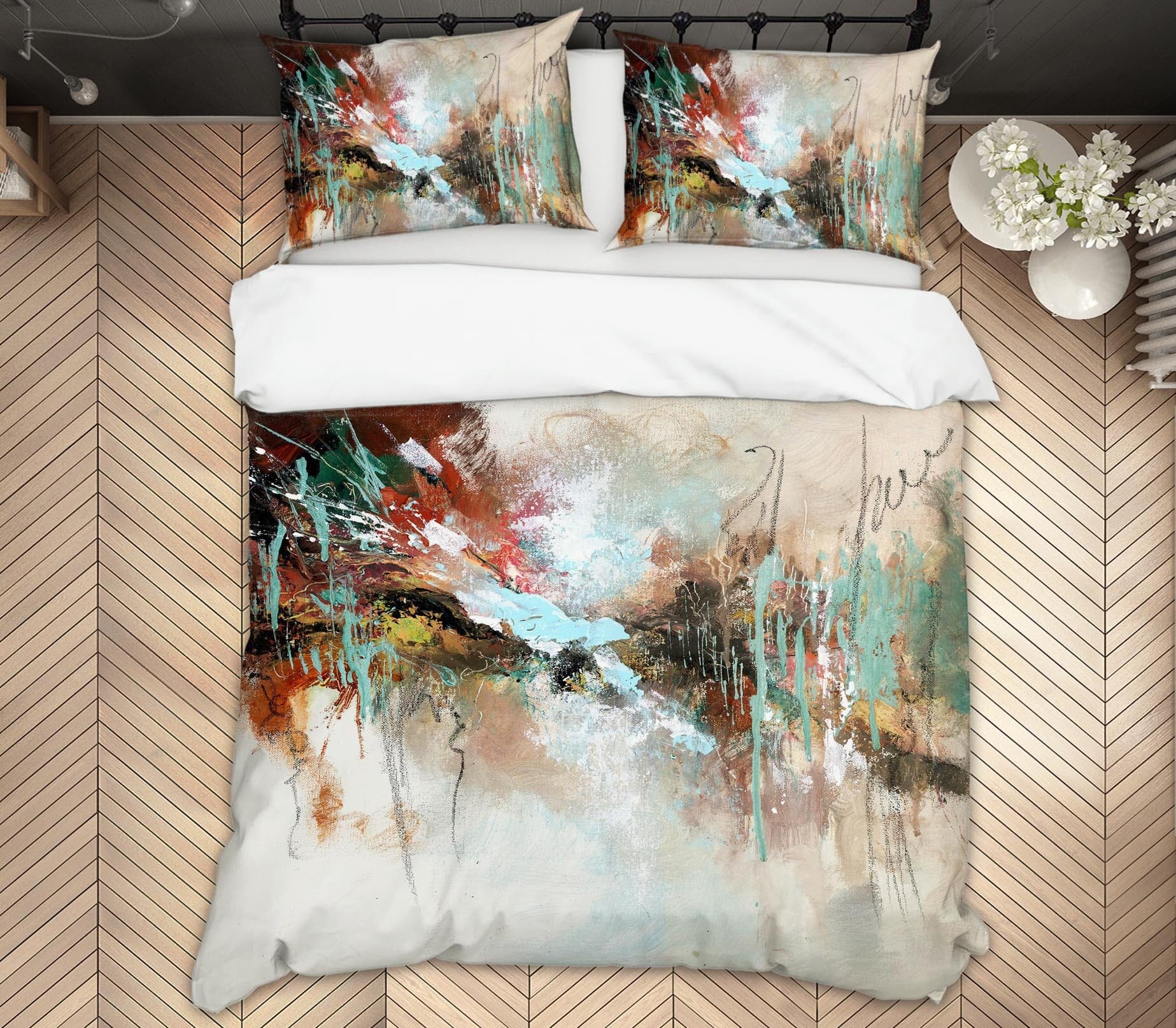 3D Color Graffiti 2008 Anne Farrall Doyle Bedding Bed Pillowcases Quilt Quiet Covers AJ Creativity Home 