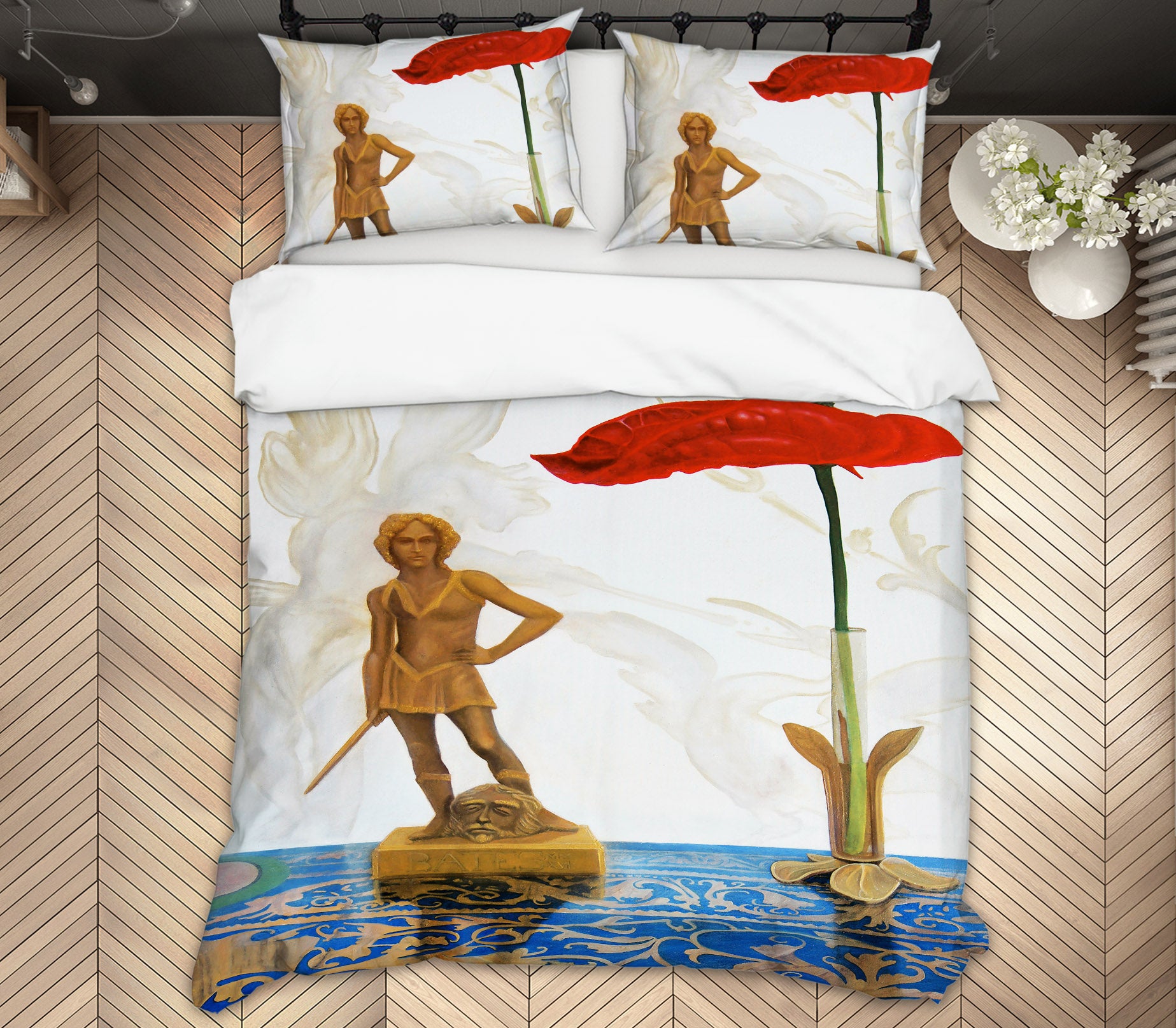 3D Portrait Statue 11048 Matthew Holden Bates Bedding Bed Pillowcases Quilt
