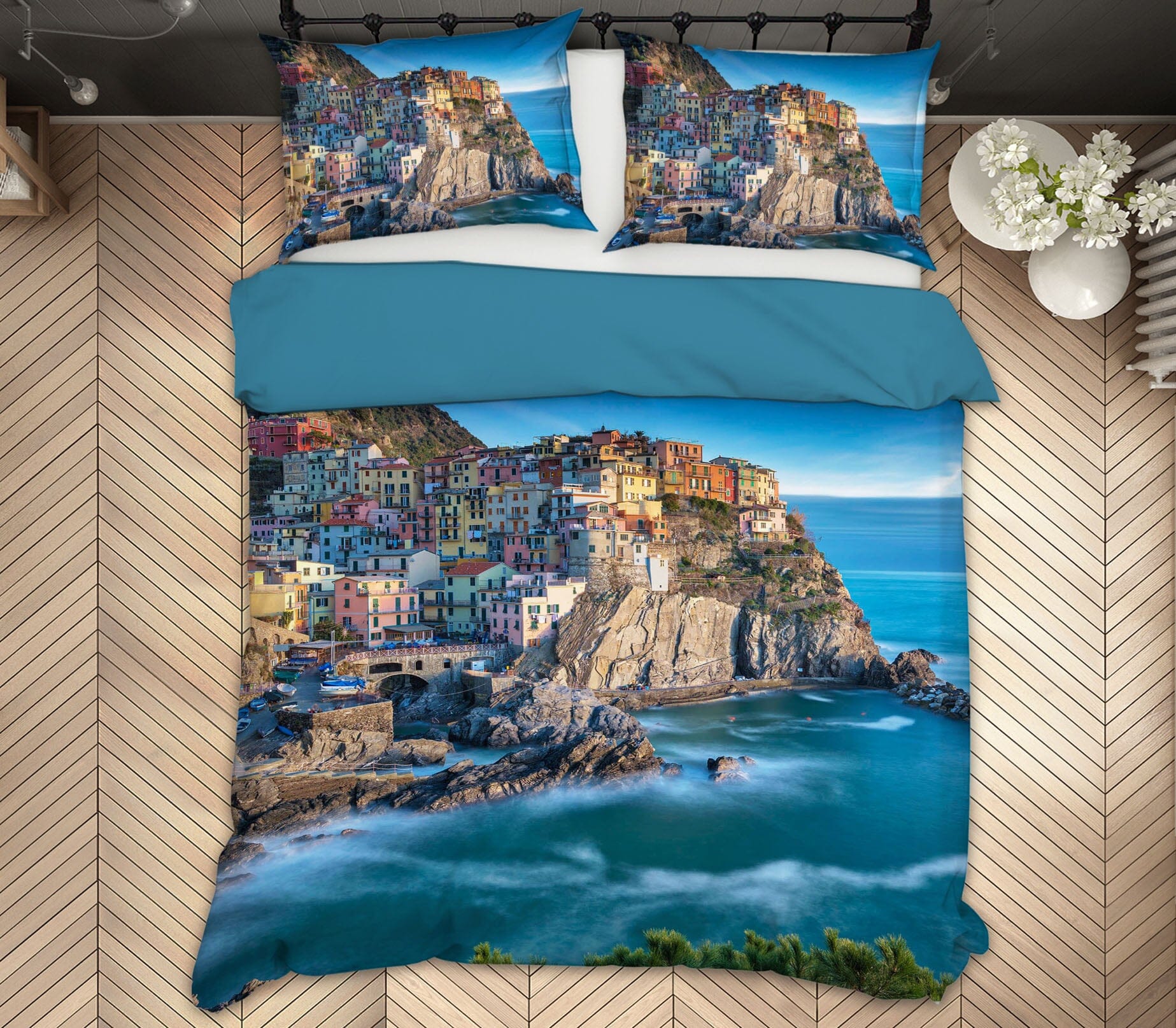 3D Seaside City 2104 Marco Carmassi Bedding Bed Pillowcases Quilt Quiet Covers AJ Creativity Home 