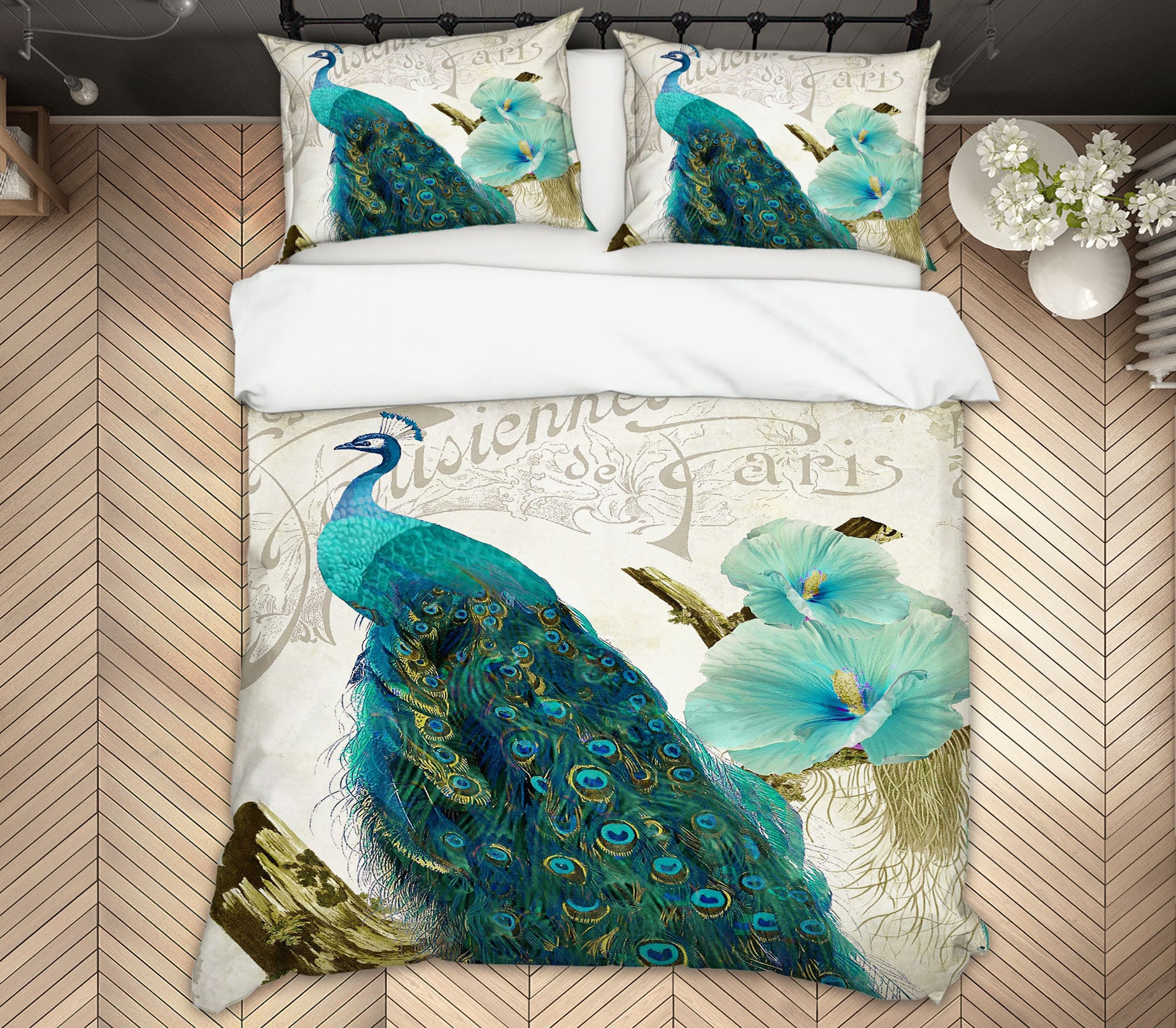 3D Peacock 12056 Bed Pillowcases Quilt