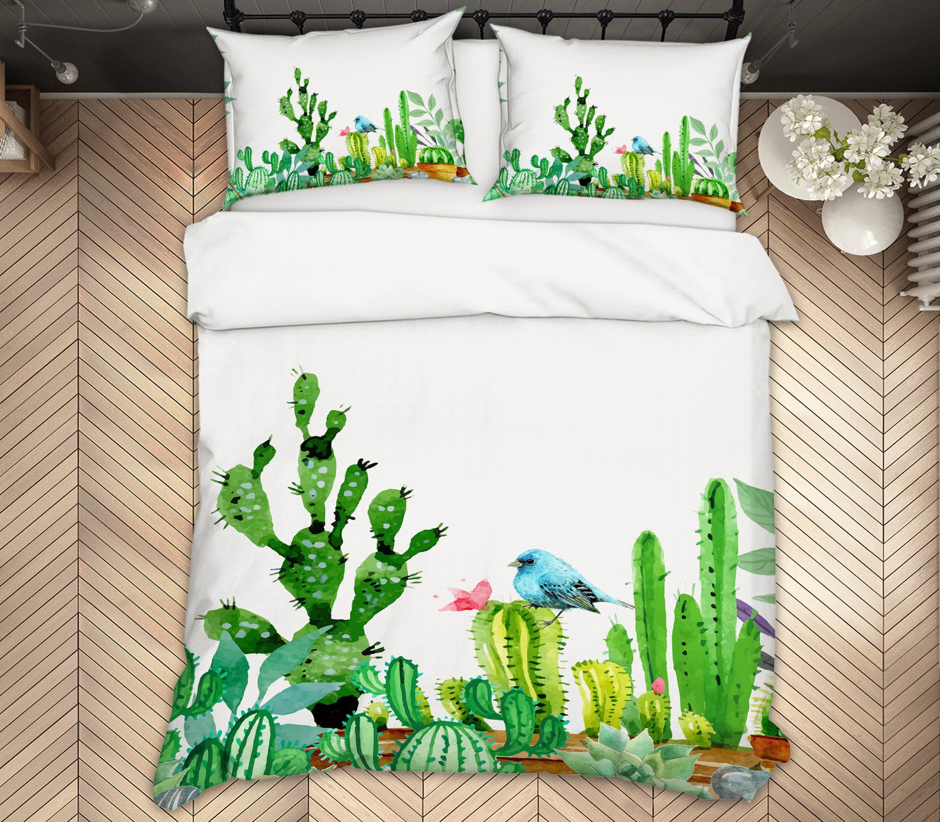 3D Cactus 12089 Bed Pillowcases Quilt