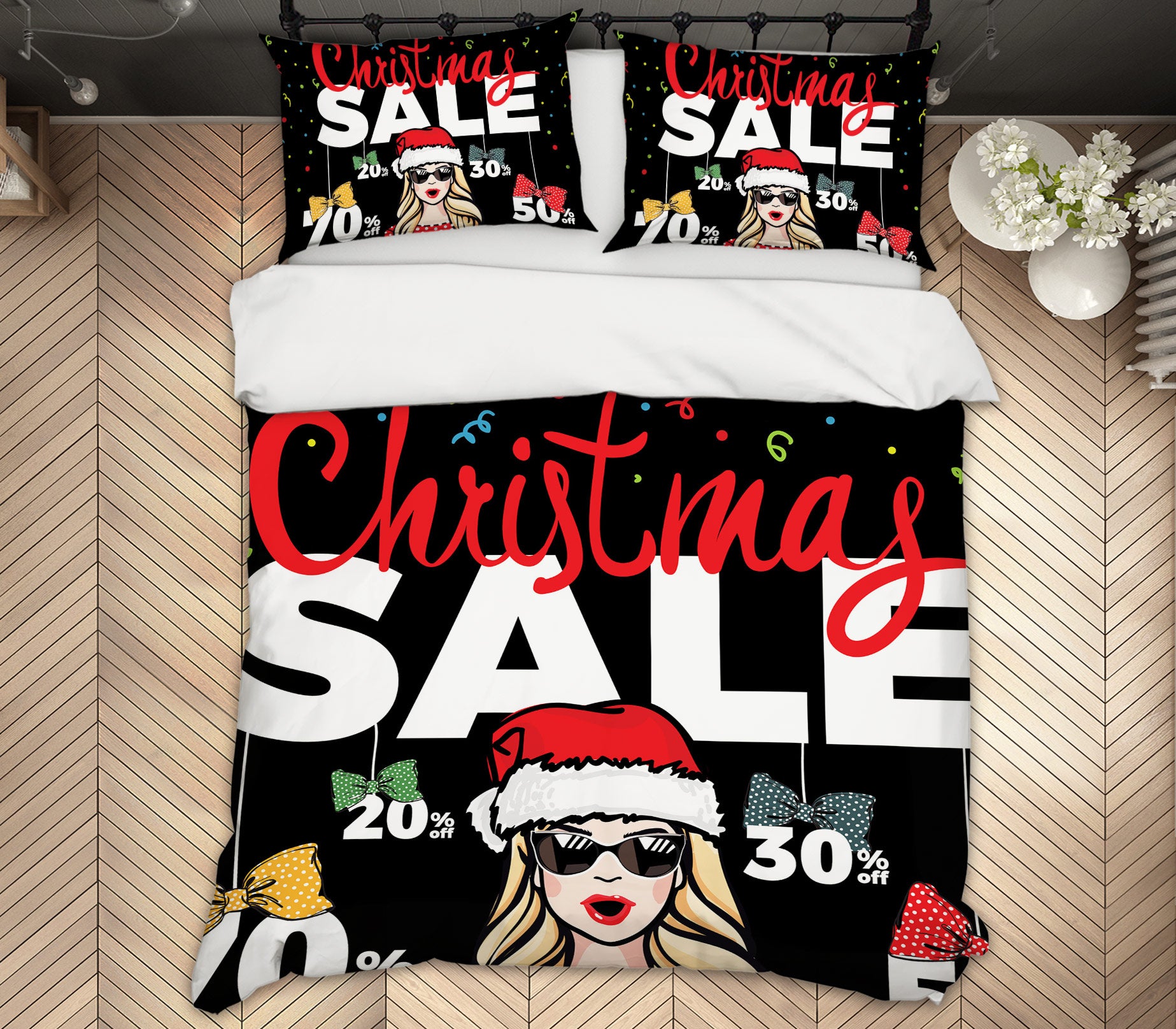 3D Christmas Woman 038 Bed Pillowcases Quilt