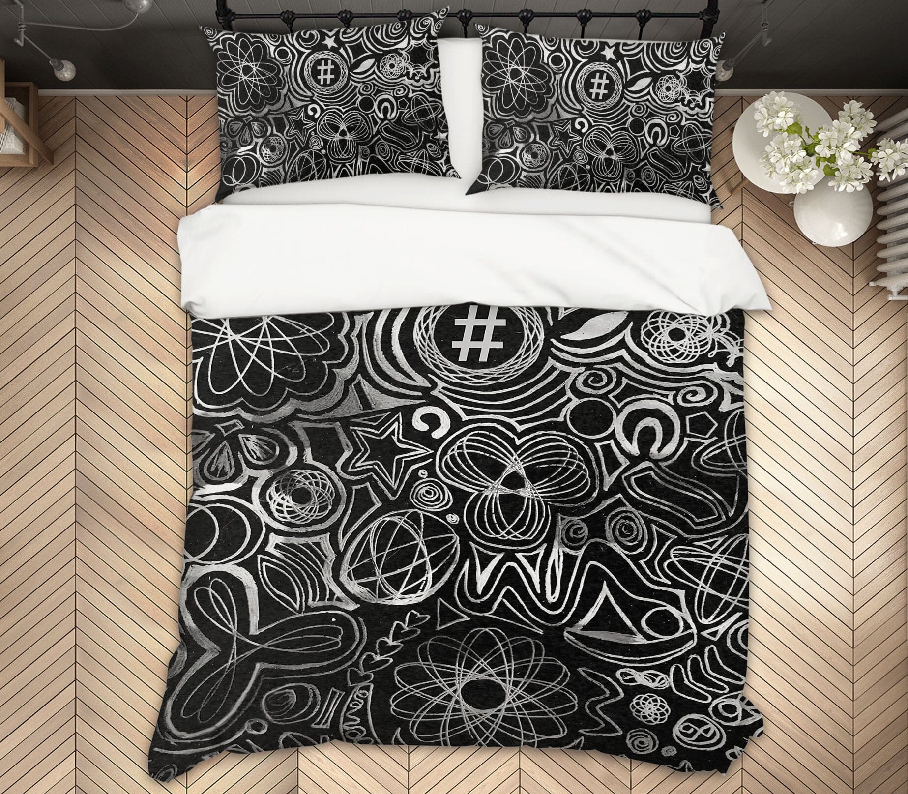 3D Line Pattern 2008 Shandra Smith Bedding Bed Pillowcases Quilt Quiet Covers AJ Creativity Home 