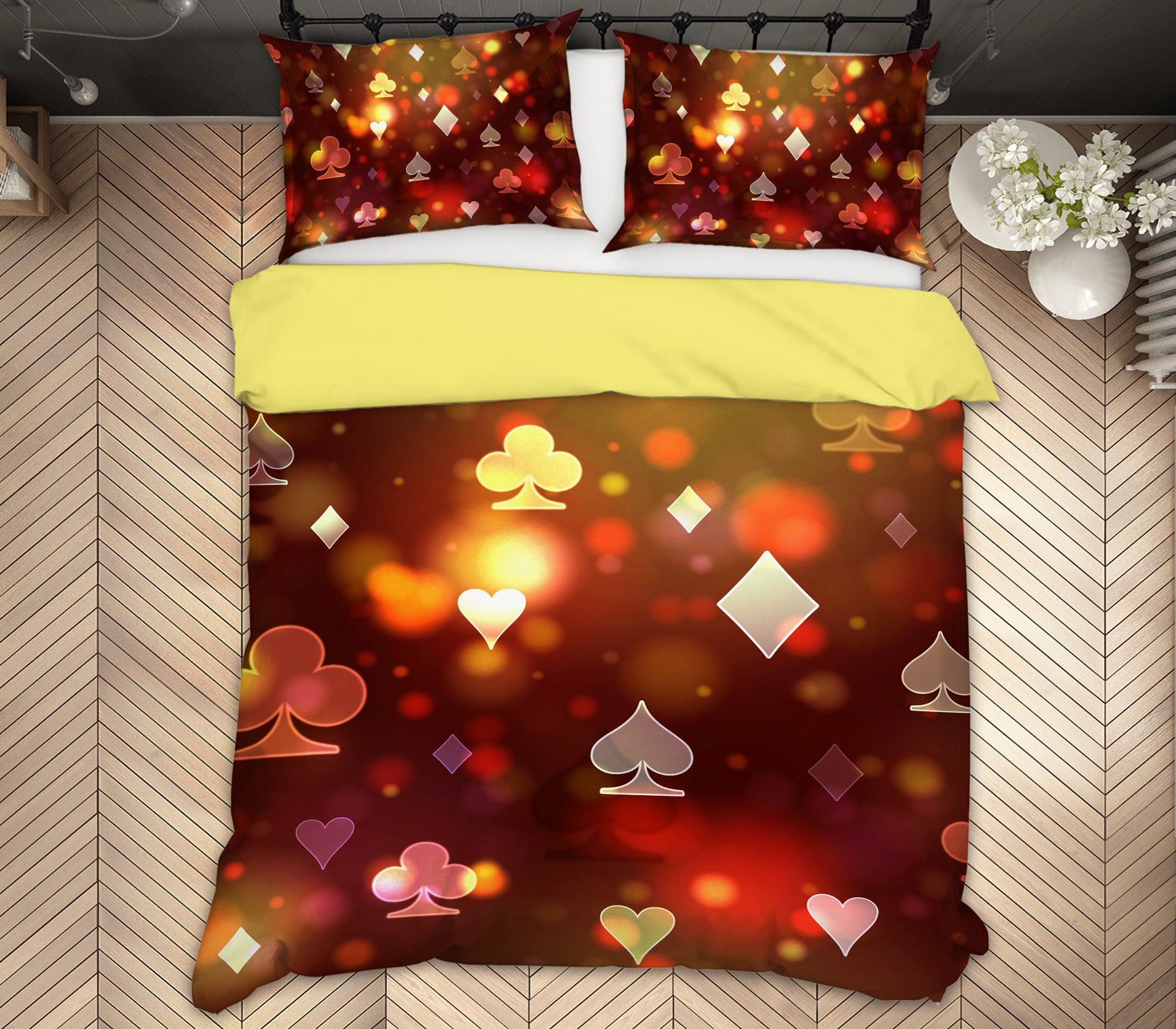3D Playing Card Pattern 14020 Bed Pillowcases Quilt
