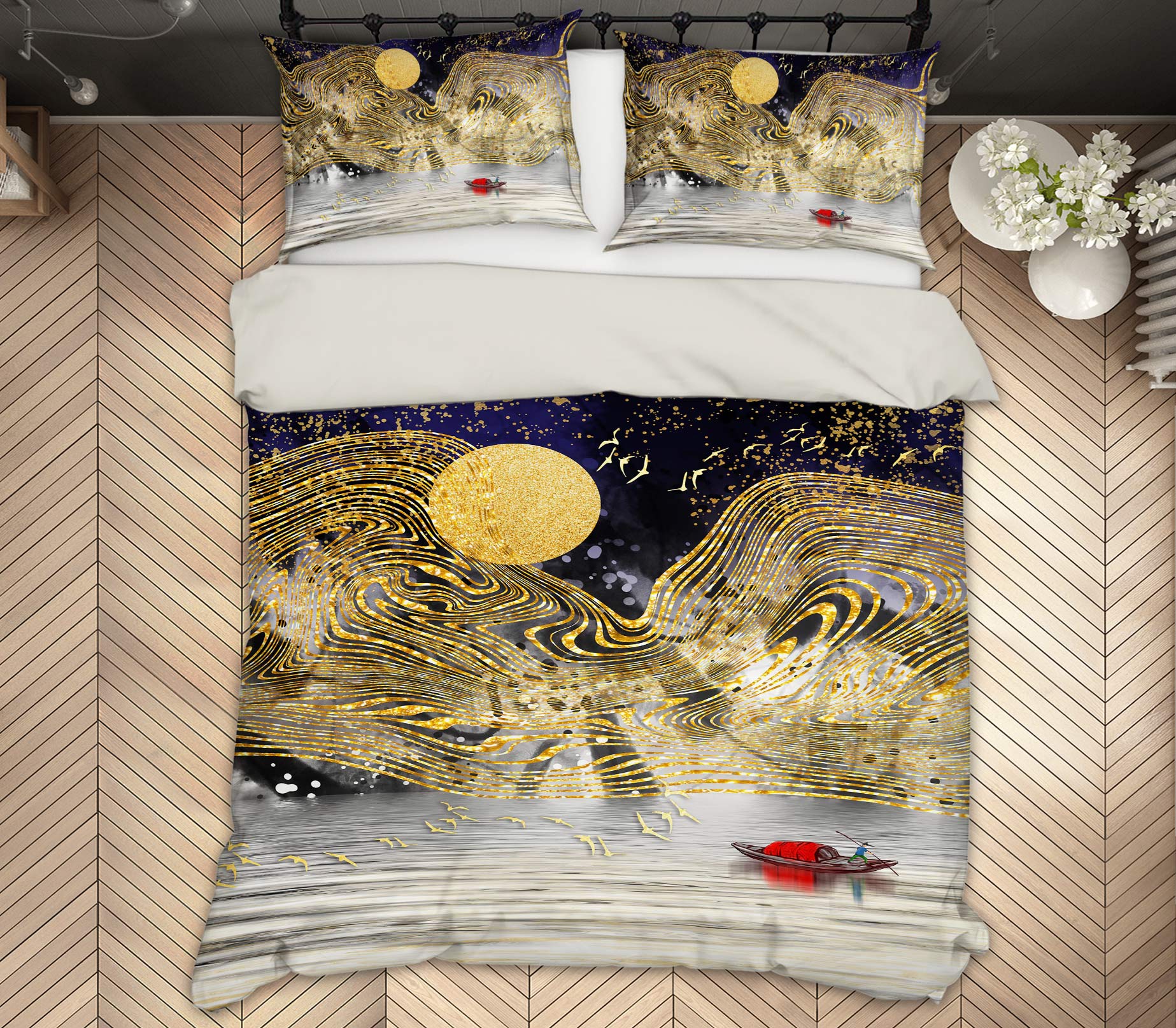 3D Moon 13109 Bed Pillowcases Quilt