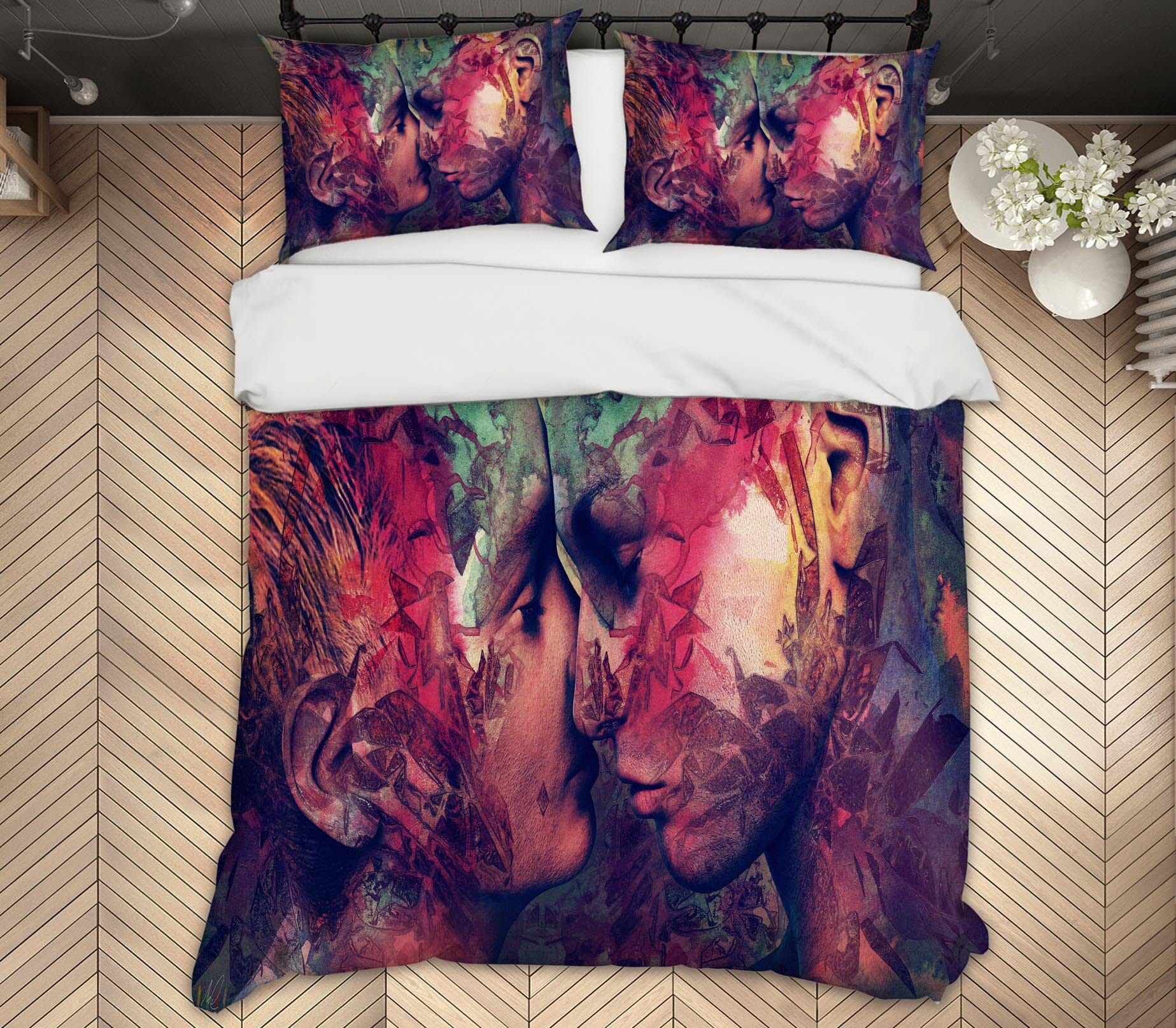 3D Graffiti Love 2006 Marco Cavazzana Bedding Bed Pillowcases Quilt Quiet Covers AJ Creativity Home 