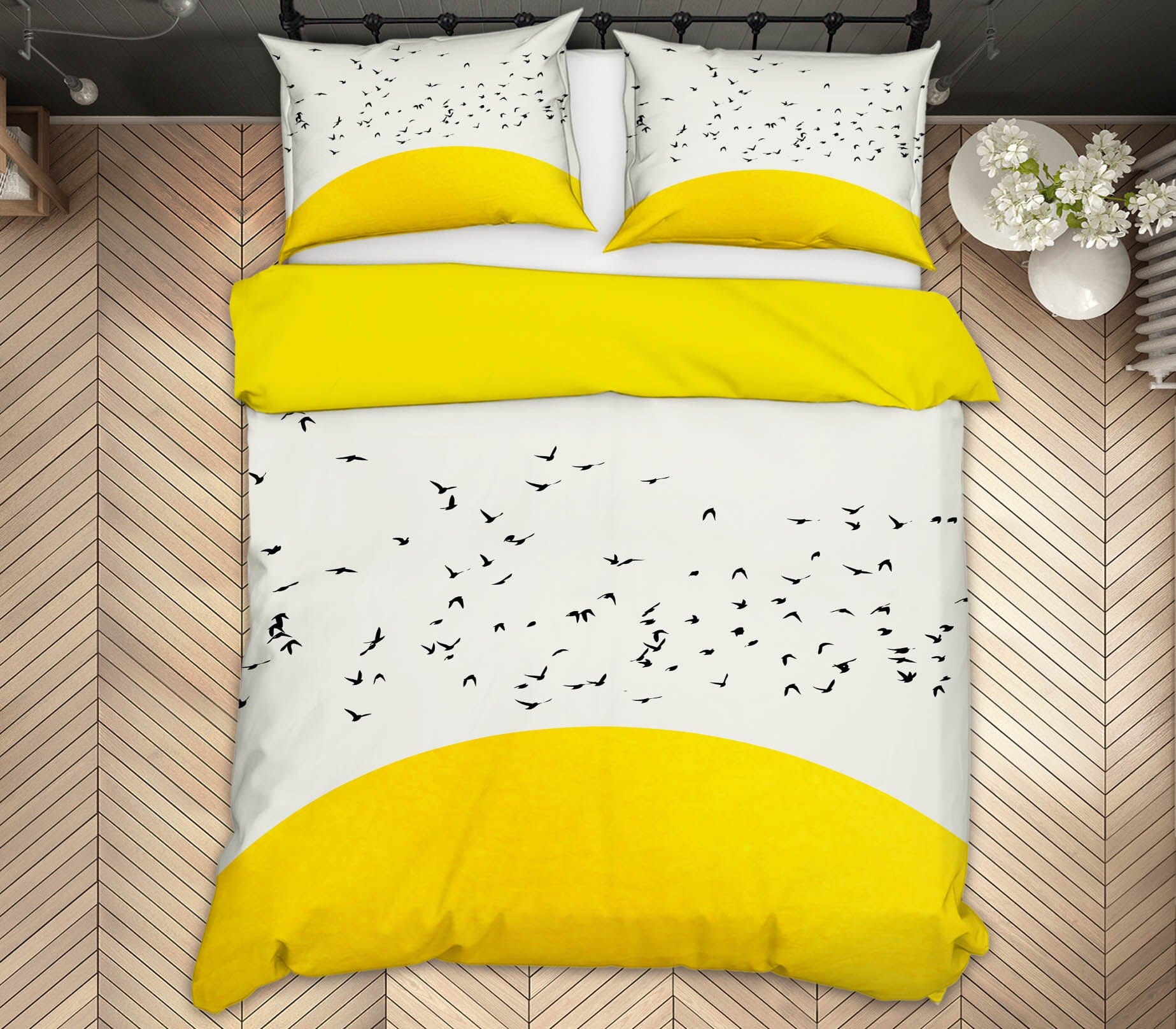 3D White Sky Bird 2018 Boris Draschoff Bedding Bed Pillowcases Quilt Quiet Covers AJ Creativity Home 