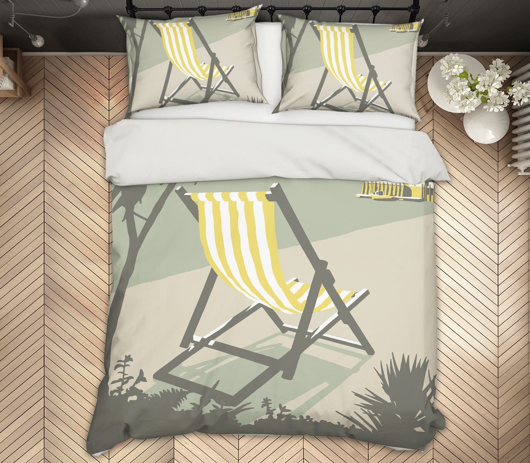 3D Rock Deckchair 2047 Steve Read Bedding Bed Pillowcases Quilt Quiet Covers AJ Creativity Home 