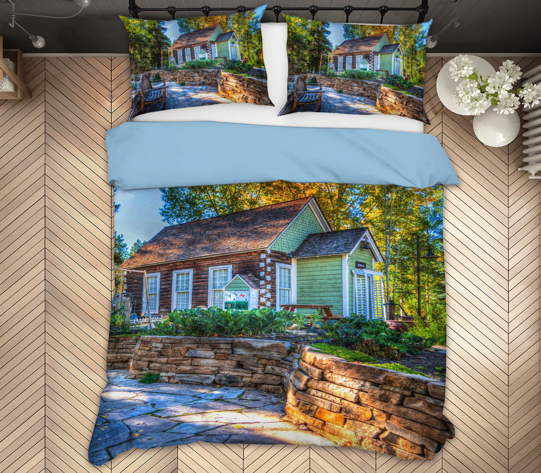 3D Houses 12218 Bed Pillowcases Quilt