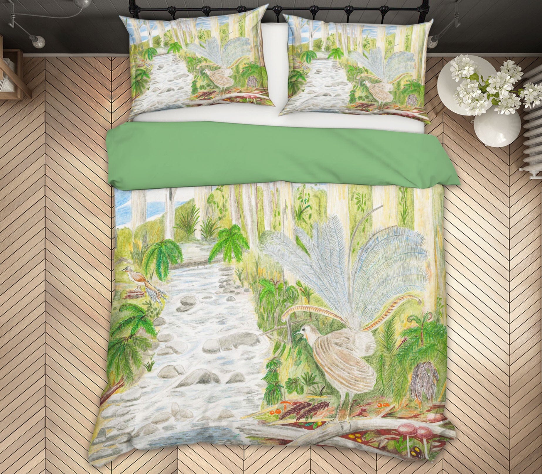 3D Forest Path 031 Michael Sewell Bedding Bed Pillowcases Quilt Quiet Covers AJ Creativity Home 