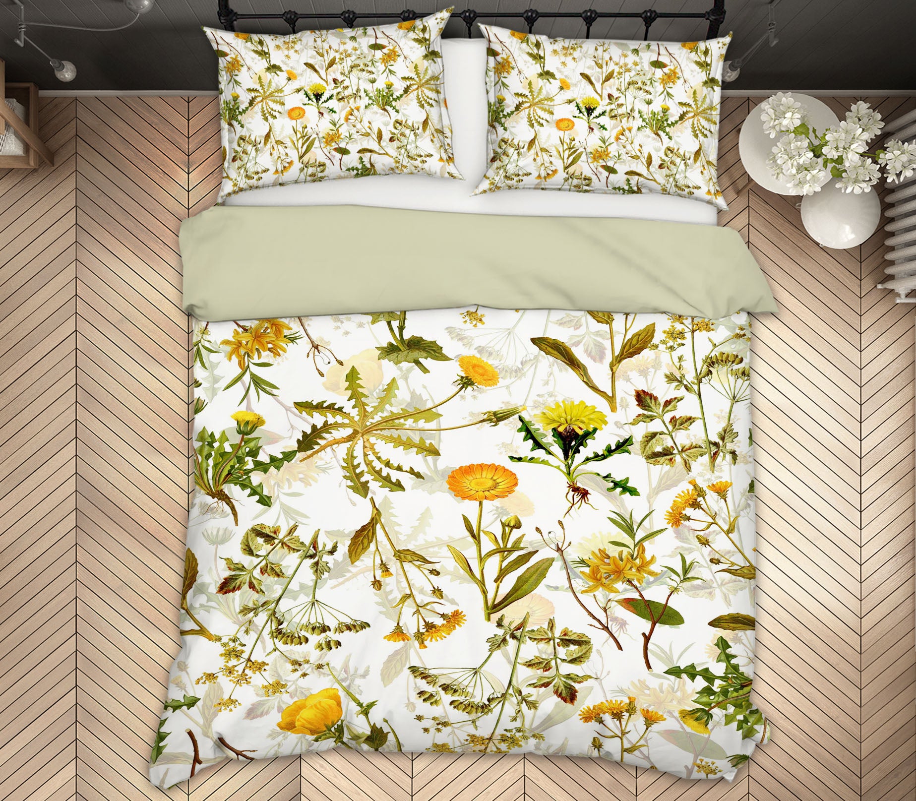 3D Leaves Pattern 18202 Uta Naumann Bedding Bed Pillowcases Quilt
