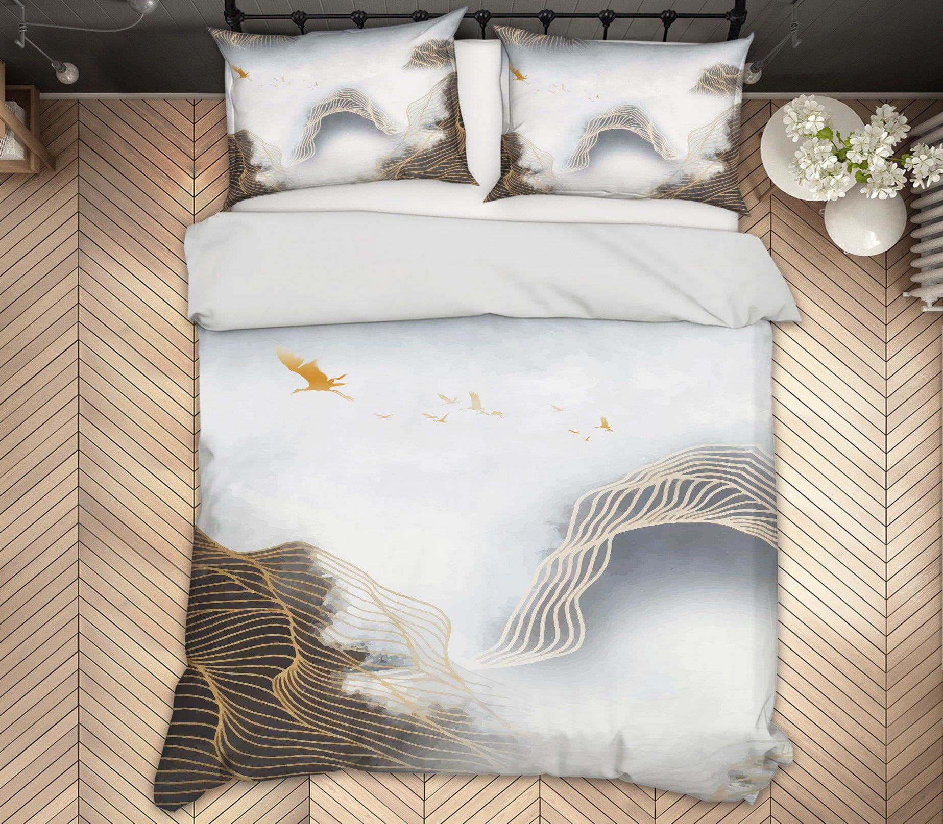 3D Fog Line 13042 Bed Pillowcases Quilt