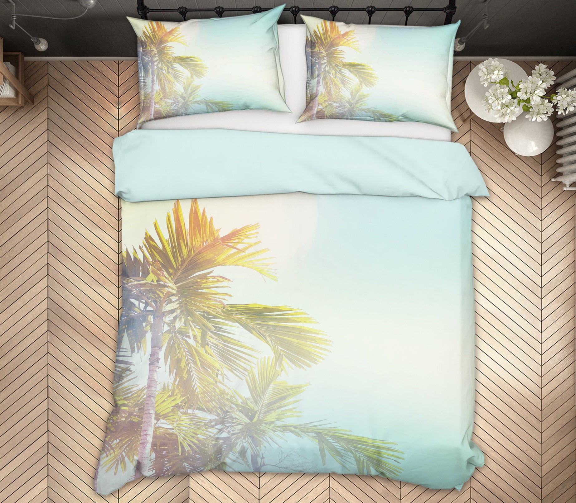 3D Coconut Tree 14160 Bed Pillowcases Quilt