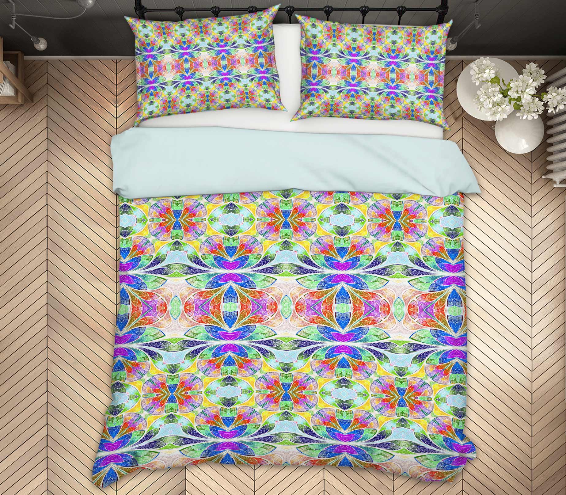3D Pattern 13209 Bed Pillowcases Quilt